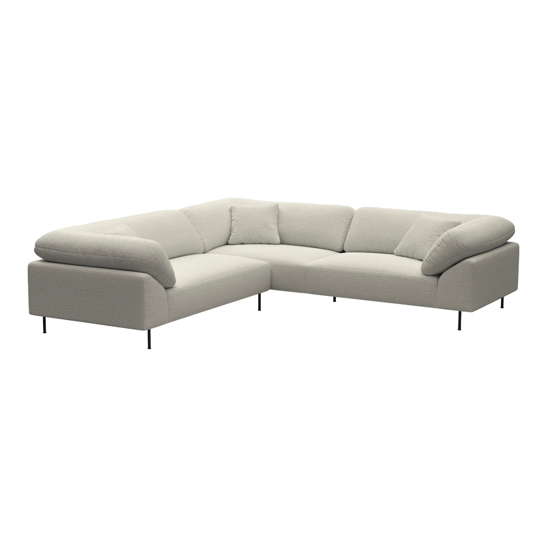 Modern Pre-Configured Sectional Sofa Set with Collar Design - 5 Piece Living Room Furniture for Cozy Home Decor & Family Gatherings
