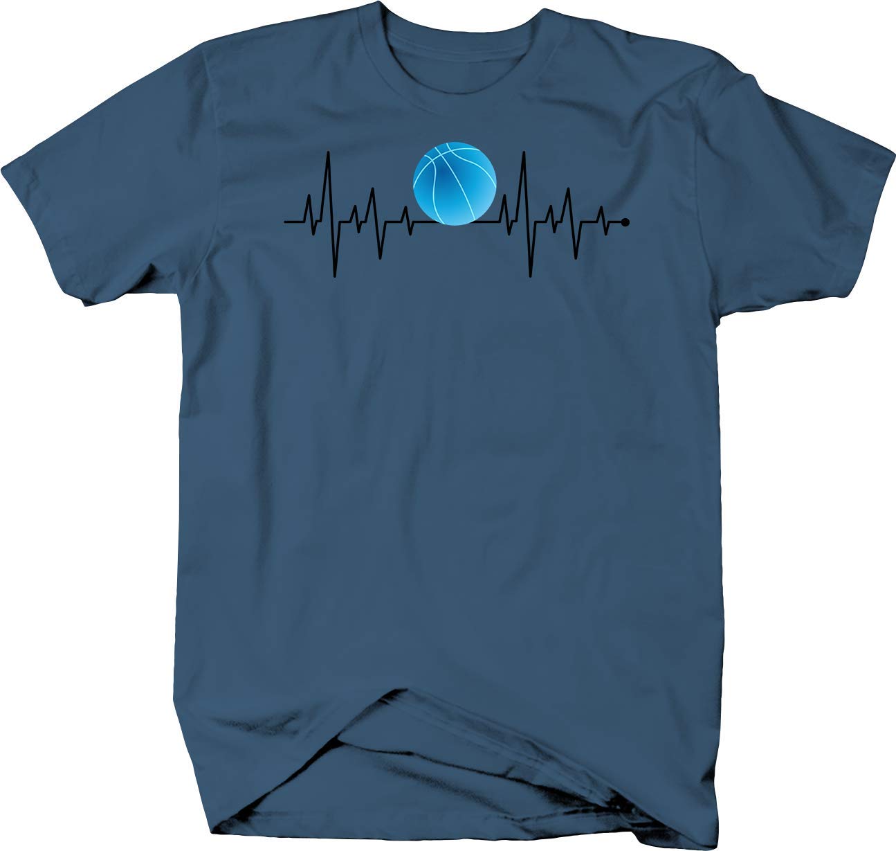 Basketball EKG T-Shirt - Sports Fitness Tee for Gym & Casual Wear