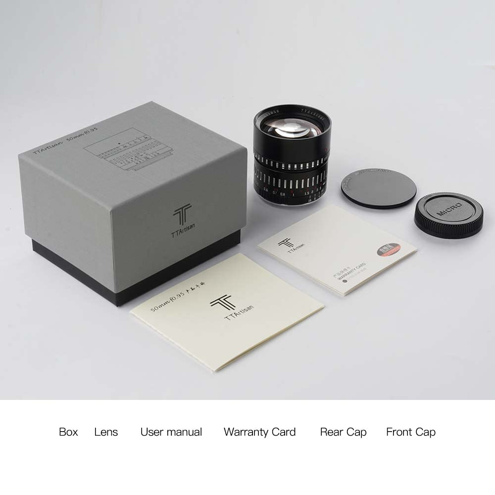 TTartisan 50mm f/0.95 APS-C Large Aperture Manual Lens for Sony E Mount Cameras (A7, A7II, A7R, A7S, A6000, ZV-E10, NEX) - Perfect for Low Light Photography, Portraits & Bokeh Effects