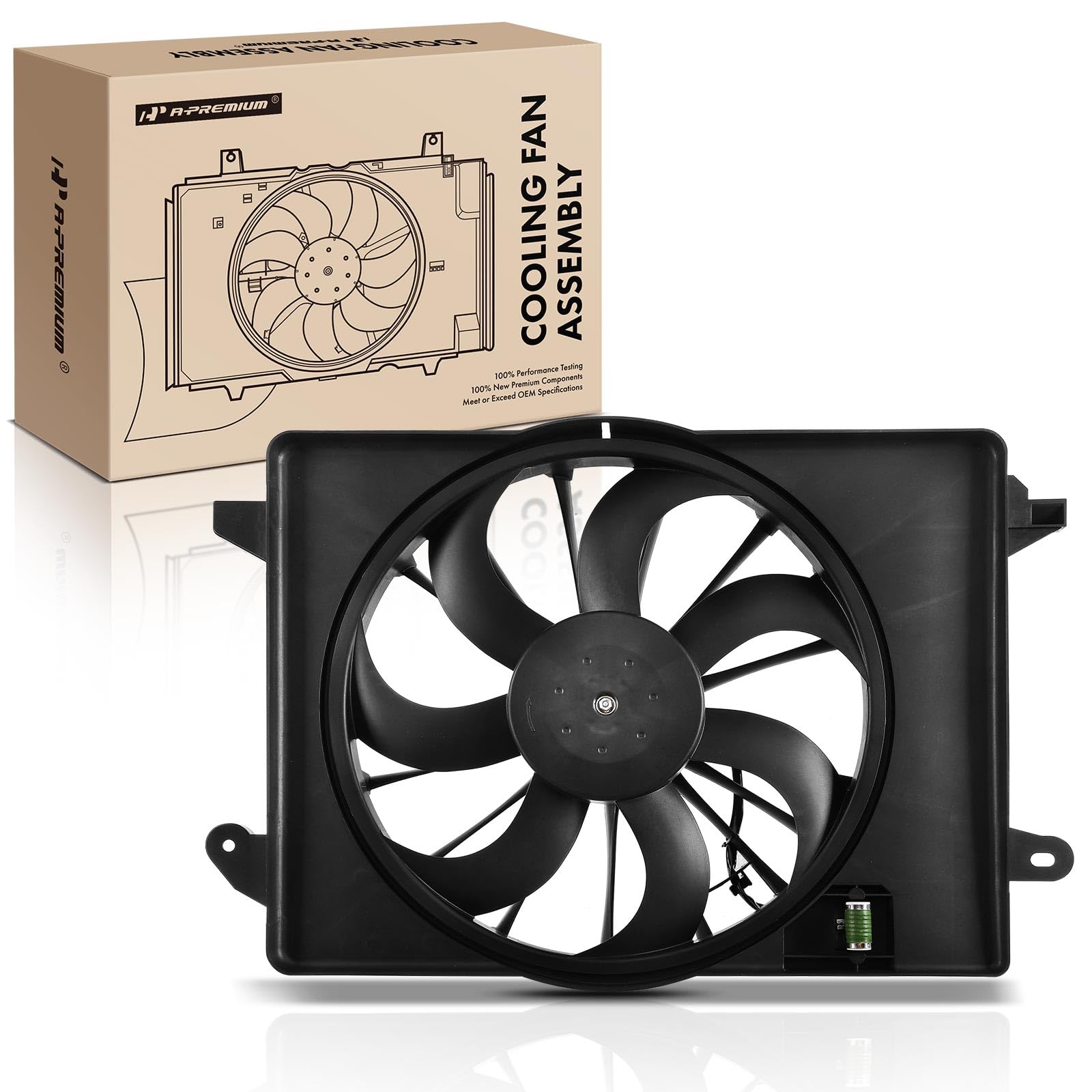 Premium Engine Radiator Cooling Fan Assembly for Dodge Charger 2009-2020, Challenger 2009-2019, Chrysler 300 2009-2019 - Direct Replacement for CF13063 - Perfect for Overheating Prevention & Summer Driving
