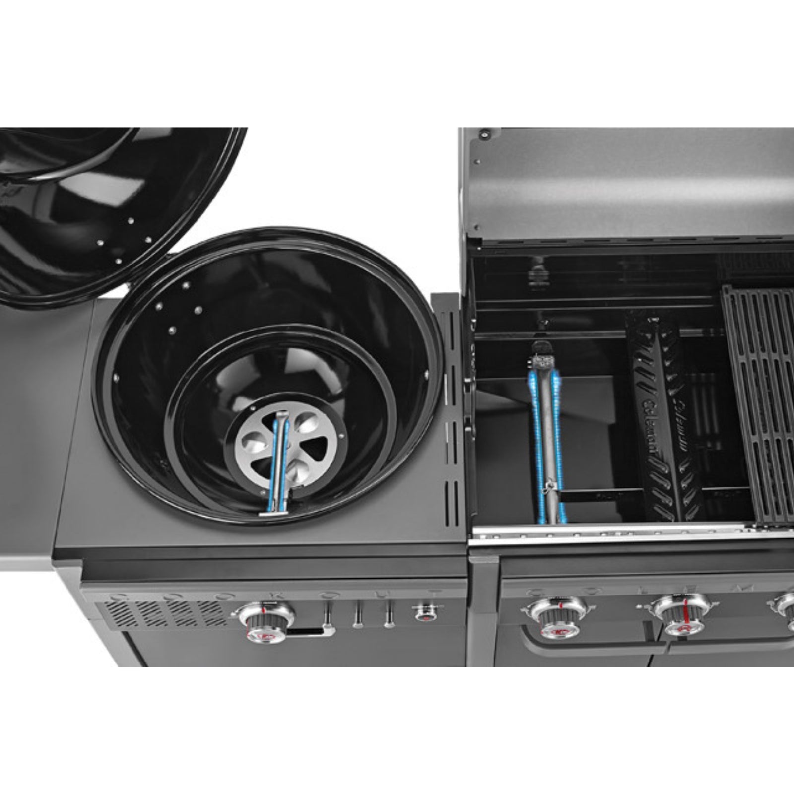 Coleman Revolution Dual Fuel Gas & Charcoal BBQ Grill - Black Gloss Finish - Portable Outdoor Camping & Backyard Grilling REVDFBGL