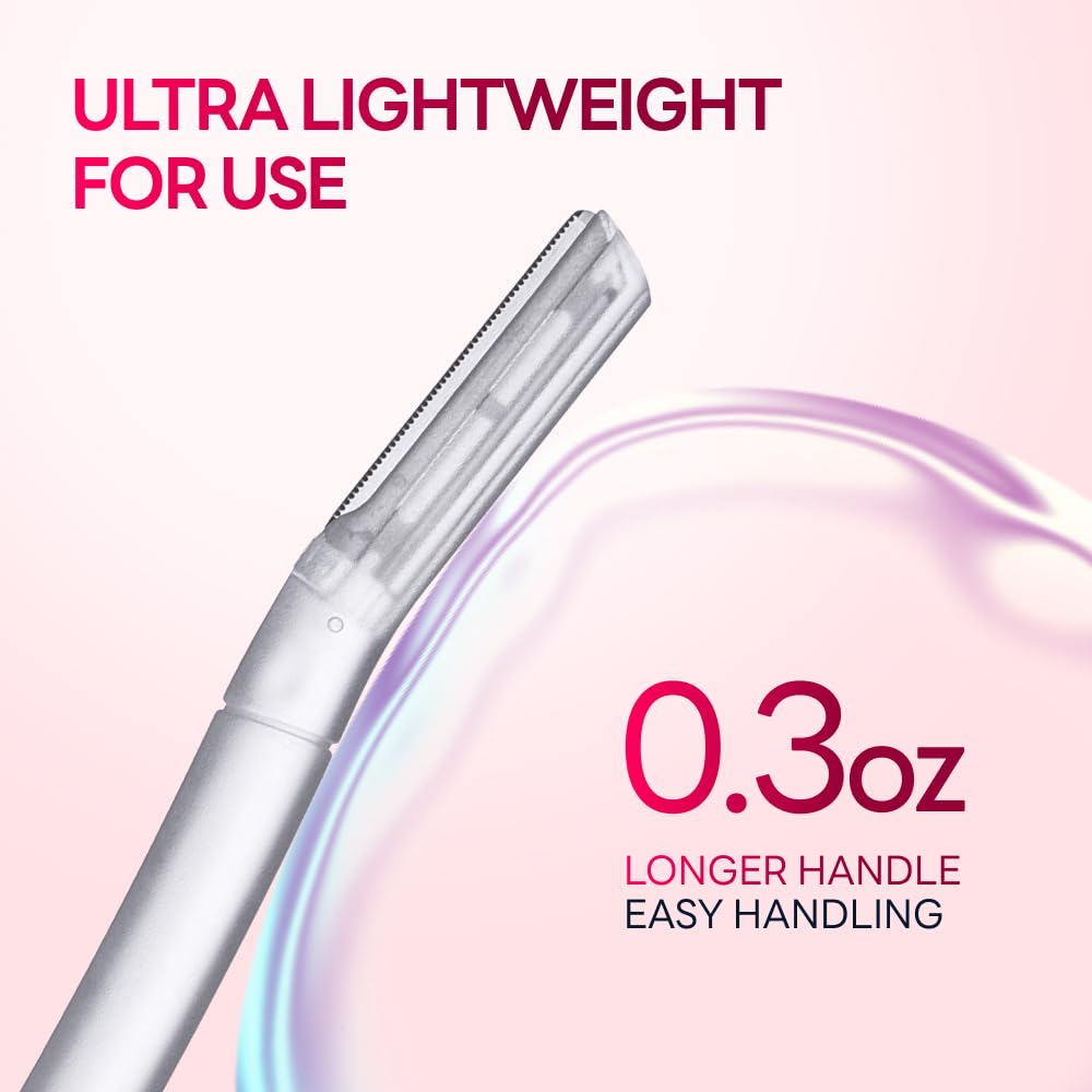 Premium Dermaplane Razor for Women & Men - 3 Pack Facial Hair Removal Shaver with Exfoliating Blades | Eyebrow Trimmer & Dermaplaning Tool for Smooth Skin | Perfect for At-Home Spa Days & Pre-Makeup Prep