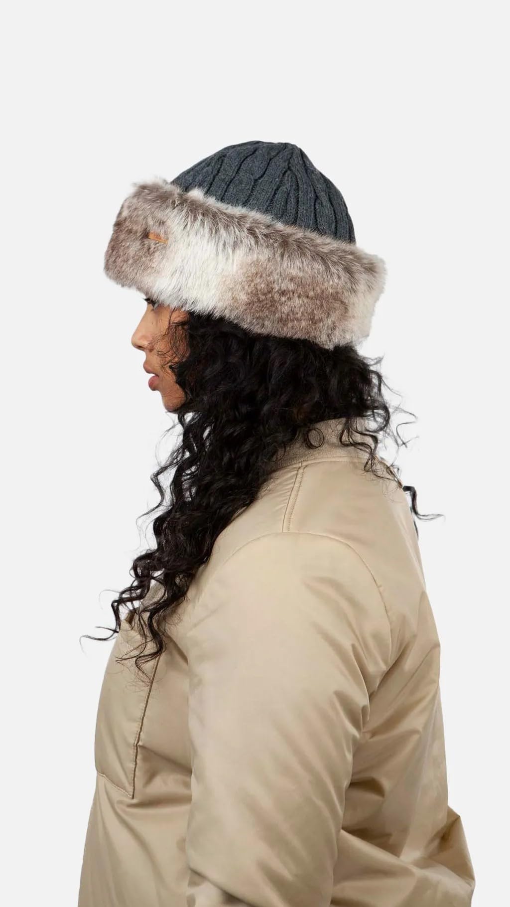Fur Cable Band Hat - Warm Winter Knit Beanie with Ear Flaps for Men & Women - Perfect for Outdoor Activities, Skiing, and Cold Weather Fashion