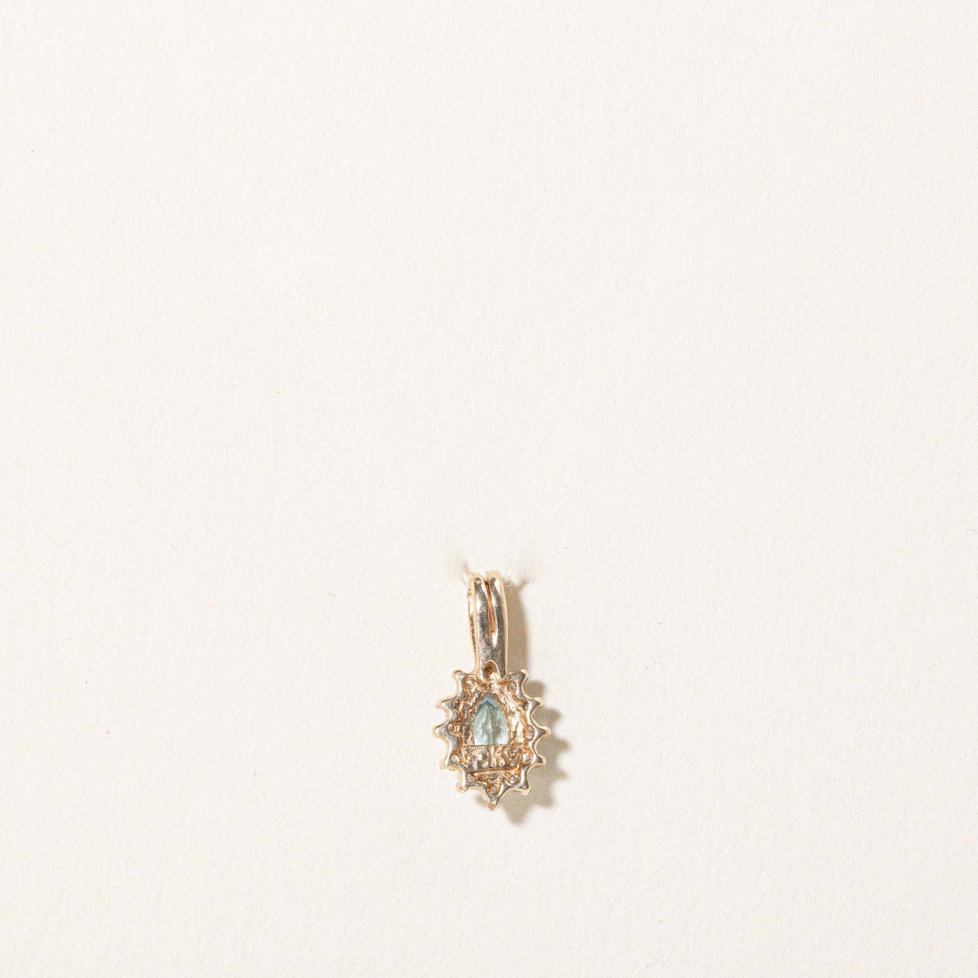 0.20ct Blue Topaz & 0.09ct Diamond Pendant Necklace - Sterling Silver Jewelry for Women - Perfect Gift for Birthday, Anniversary & Valentine's Day