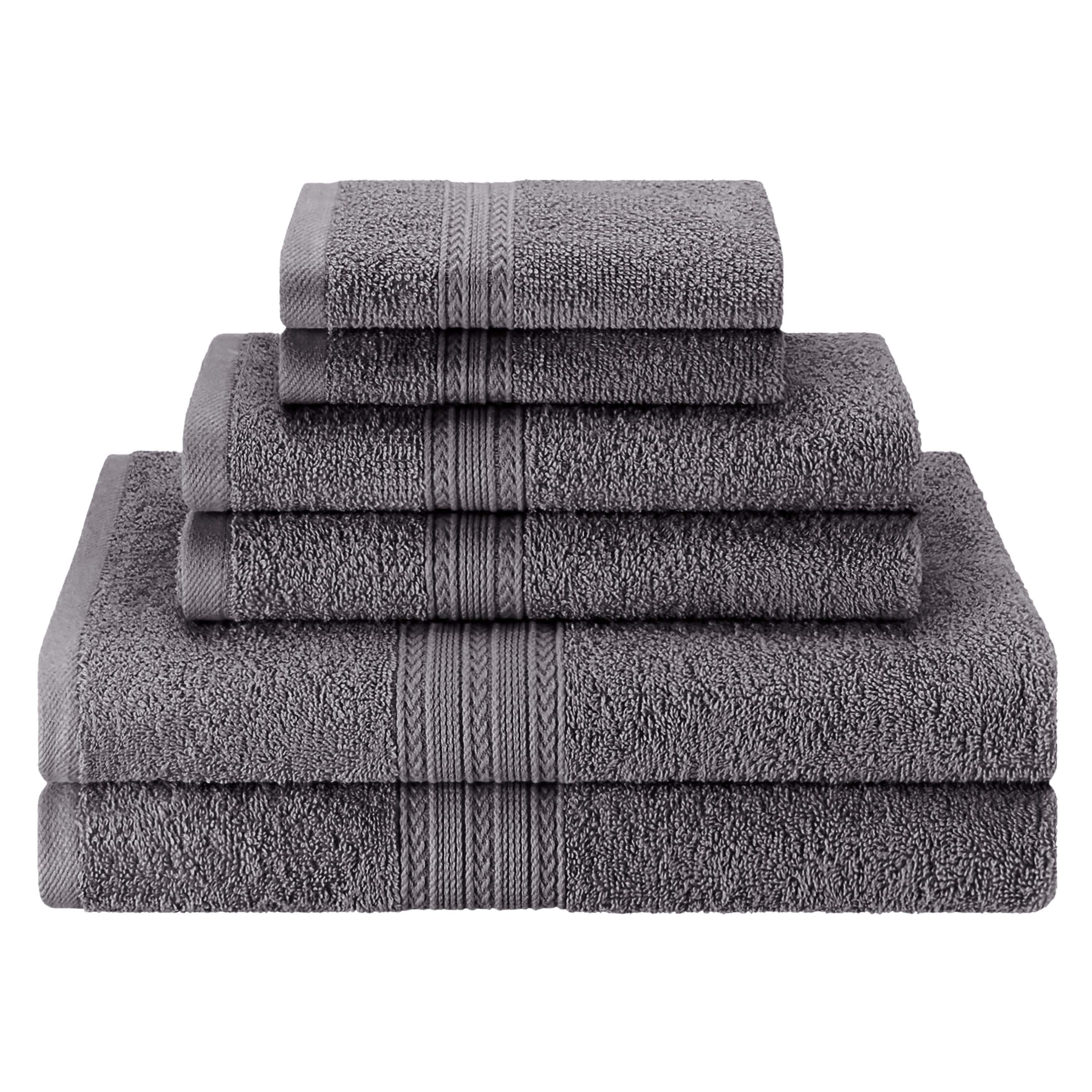 Premium 6-Piece Eco-Friendly Cotton Ring Spun Bath Towel Set - Soft, Absorbent & Sustainable for Spa, Gym, and Luxury Bathroom Use