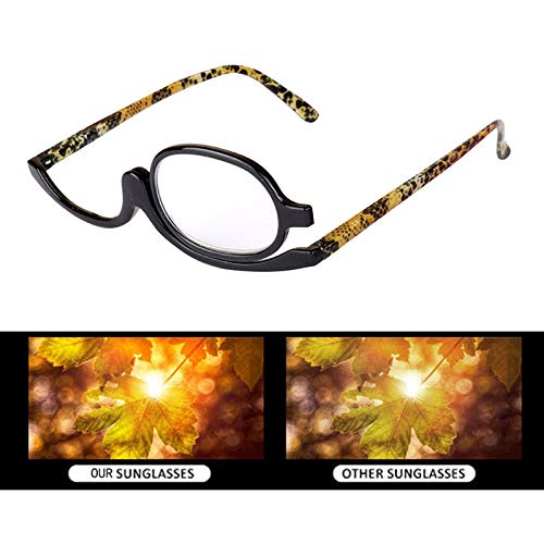 **Aisi Magnifying Makeup Glasses with Flip Down Lens – 5X Magnification Cosmetic Eyewear for Women – Perfect for Eyeliner, Eyeshadow & Lash Application**