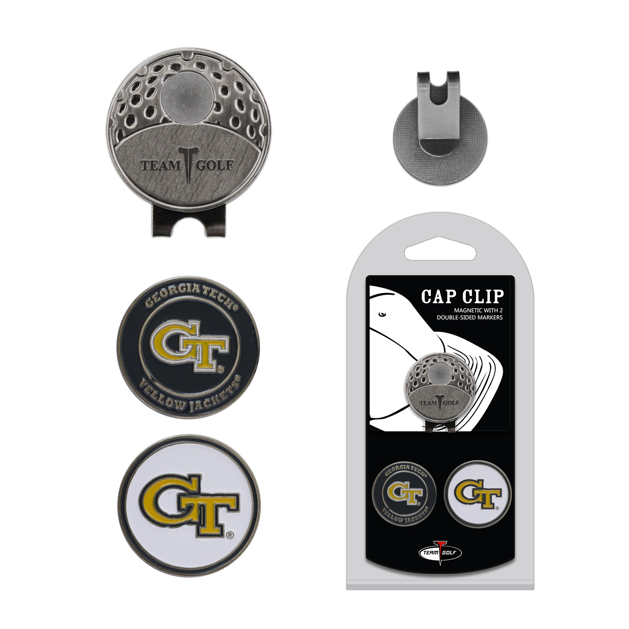 Georgia Tech Yellow Jackets 2 Marker Cap Clip - Durable College Accessory for Fans, Students & Alumni - Perfect for Backpacks, Keychains & Campus Gear