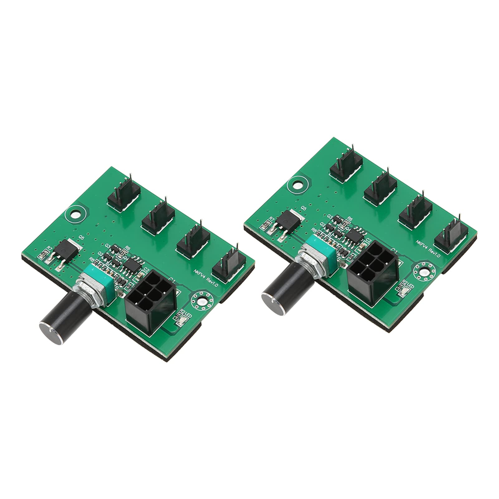 Heayzoki PC Chassis Cooling Fan Hub - PWM 2Pin 3Pin 4Pin Fan Speed Controller with 6pin Power Port for Custom PC Builds, Gaming Rigs & Workstations