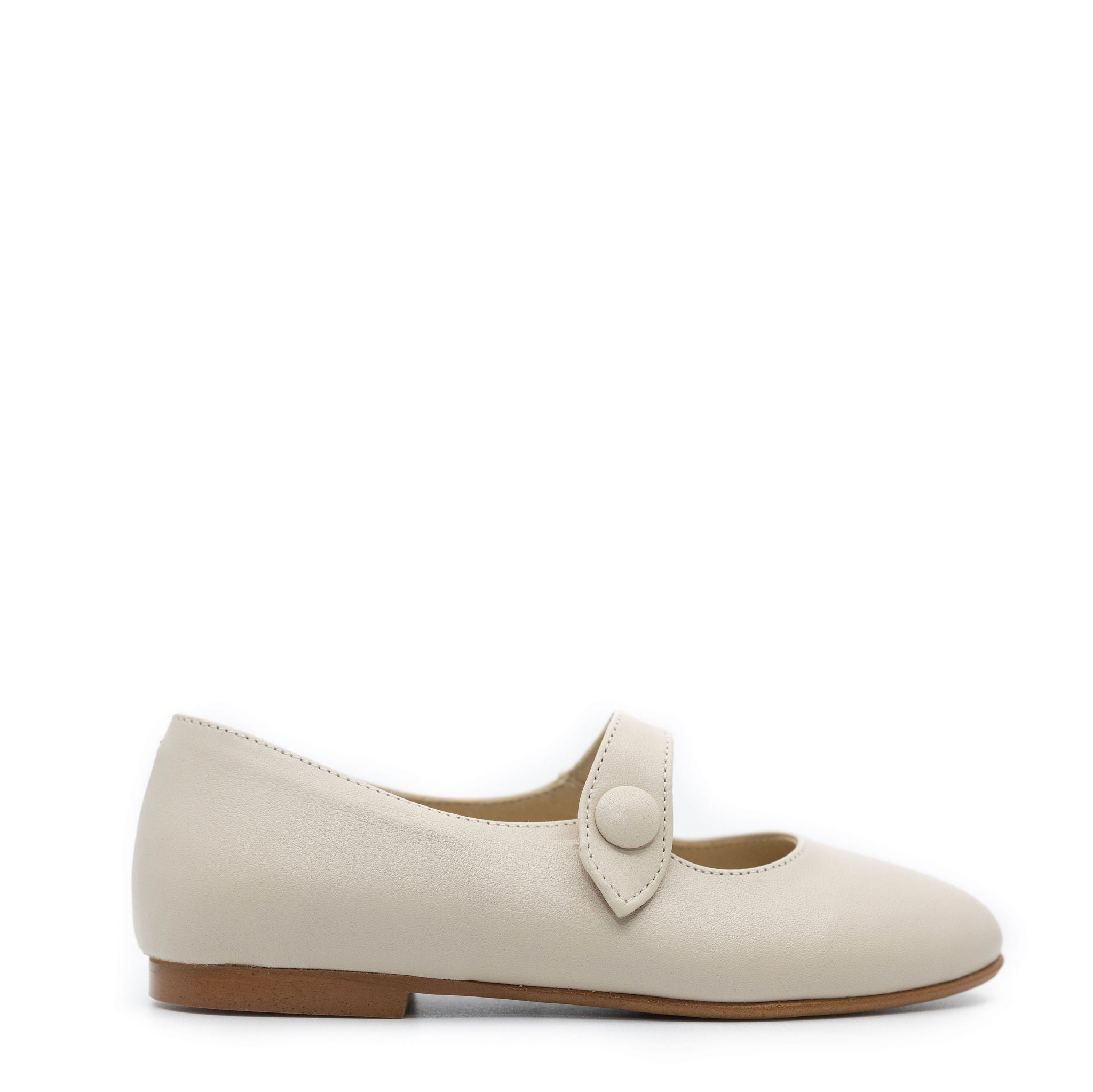 Blublonc Cream Leather Pointed Mary Jane Shoes for Women - Elegant & Comfortable Heels for Office, Party & Wedding Occasions