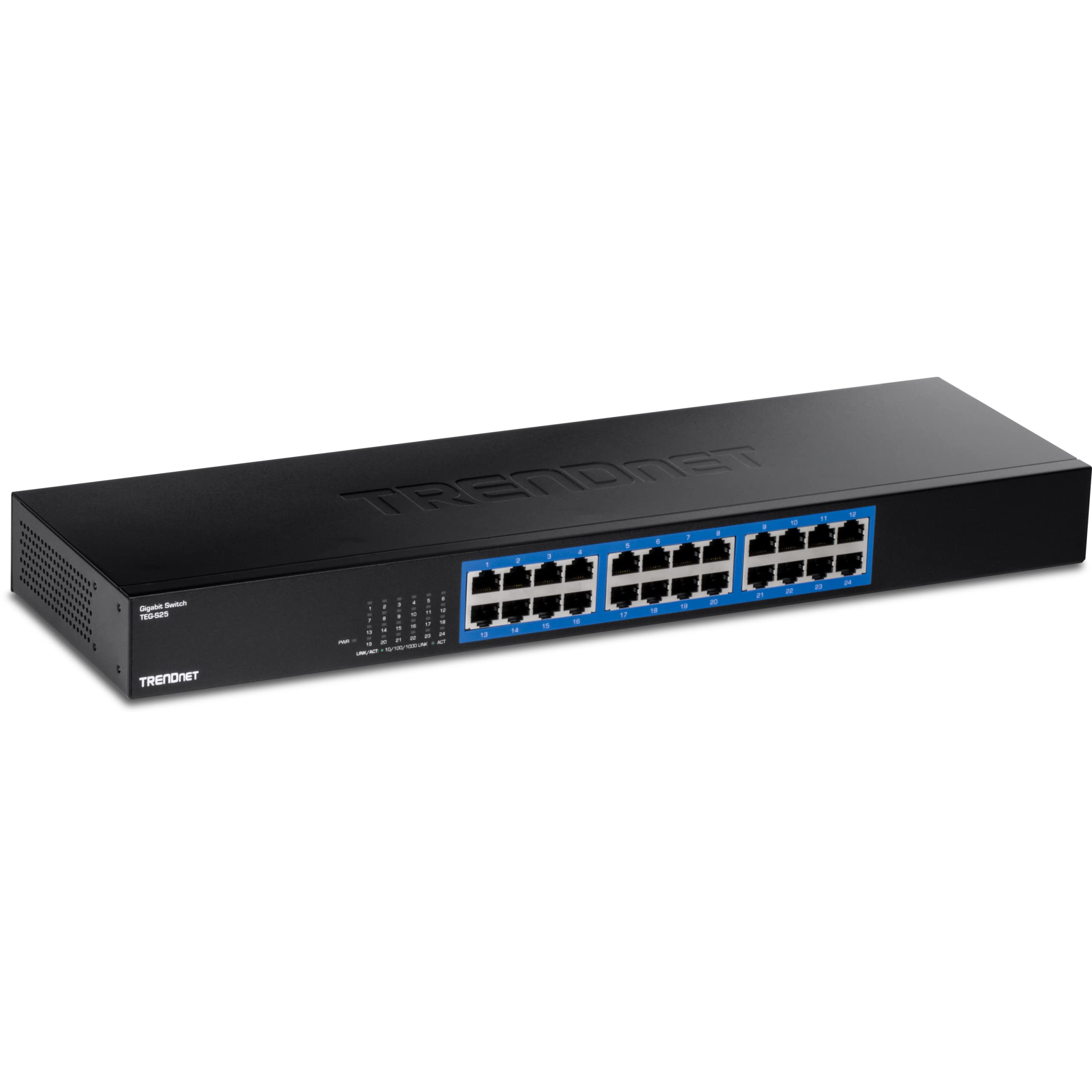 TRENDnet TEG-S25 24-Port Gigabit Ethernet Switch | 48Gbps Switching | Fanless Metal Design | Lifetime Warranty | Ideal for Home Office, Small Business & Gaming Network Setup
