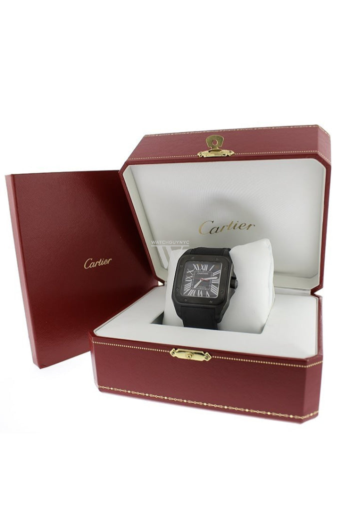 Cartier Santos Automatic Black Dial PVD Men's Watch WSSA0006 - Luxury Stainless Steel Chronograph for Business, Formal & Special Occasions