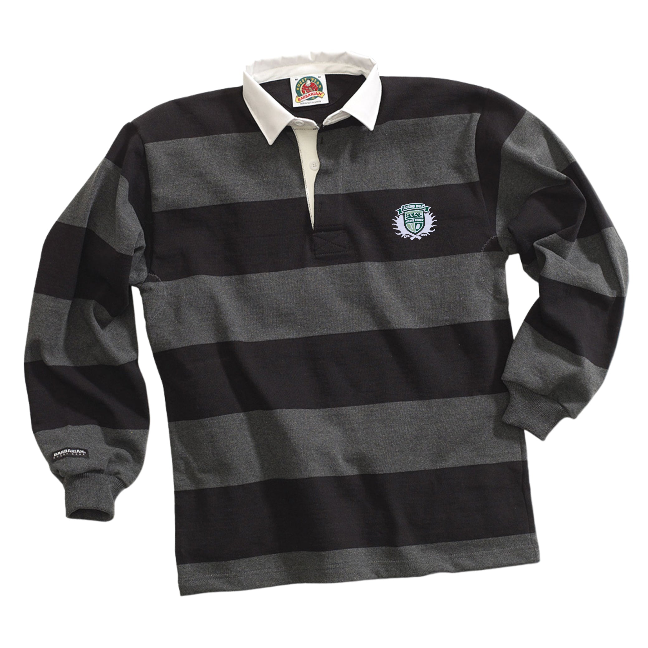 JH Moose Rugby Jersey with 4-Inch Stripes - Breathable & Durable for Rugby Training, Games & Casual Wear