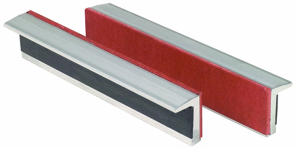 KS TOOLS 100mm Aluminum Bench Vise with Rubber Insert Protective Jaws - Heavy Duty Workbench Clamp for Woodworking, Metalworking & DIY Projects