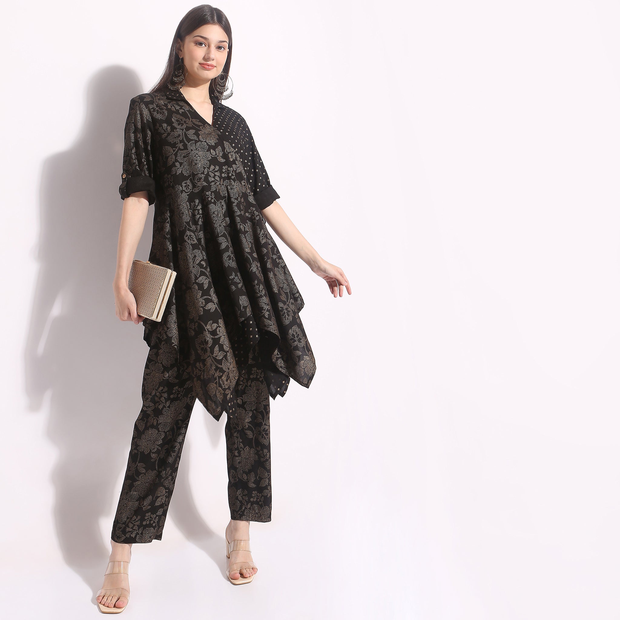 Flare Fit Printed Kurta with Pant Co-ords - Stylish Indian Ethnic Outfit for Women | Perfect for Festivals, Weddings & Casual Wear