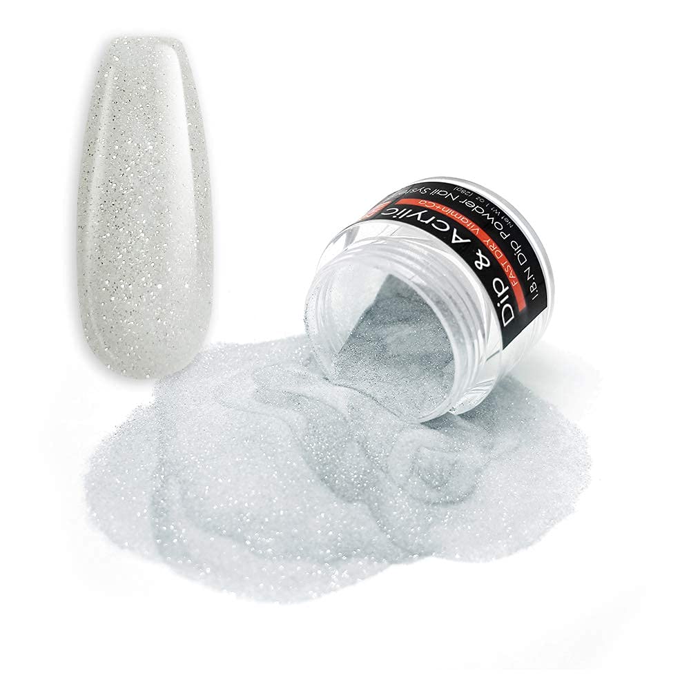 Premium Silver Glitter Dip Powder with Vitamin E & Calcium - Salon-Grade DIY Nail Art Kit for French Manicure at Home | Odorless, Long-Lasting, No UV Lamp Needed | Perfect for Parties, Weddings & Special Occasions