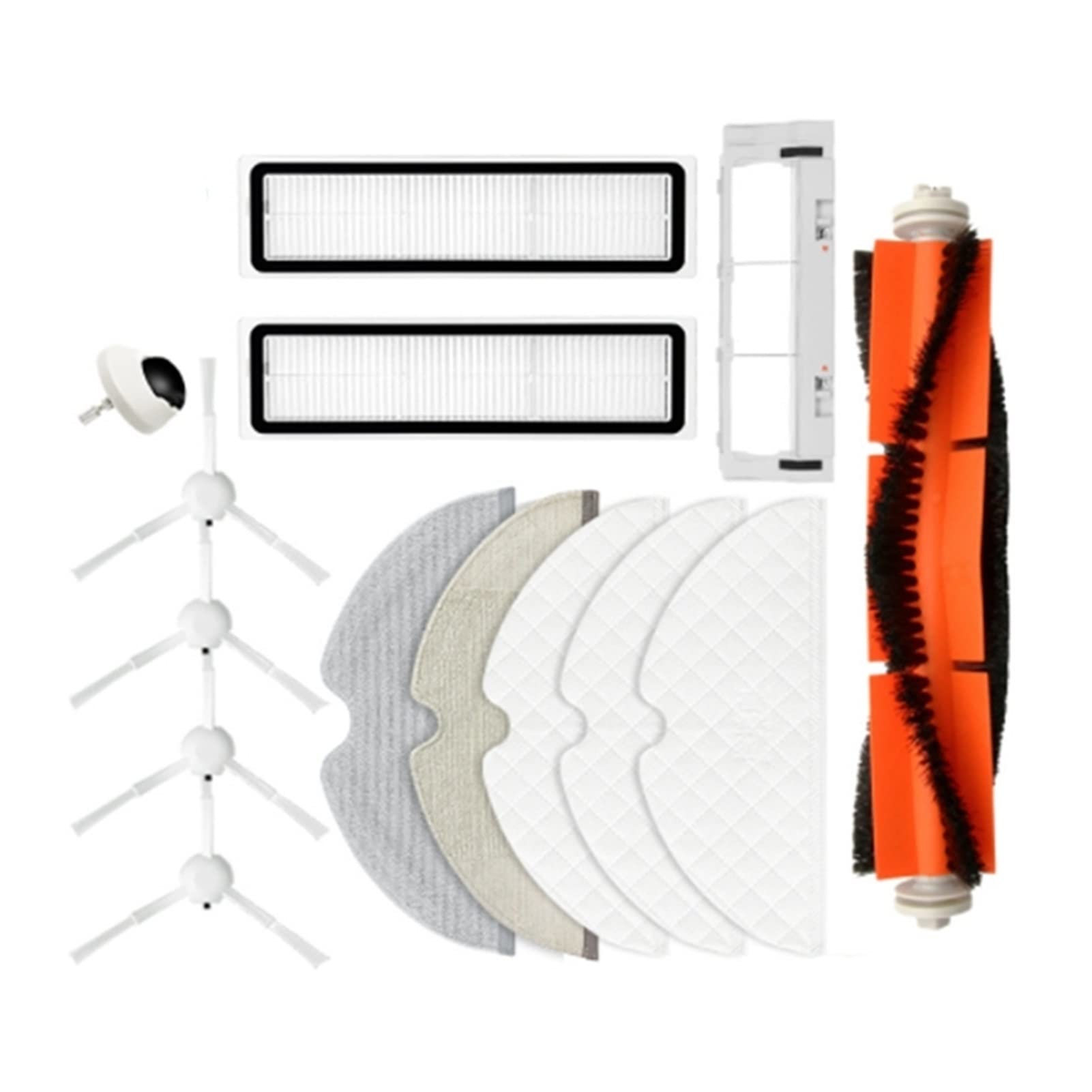 WENCY Vacuum Cleaner Accessories - Main Side Brush, Mop Rag & HEPA Filter Compatible with Xiaomi Dreame Bot L10PRO D9 Mistral Pro Robot Vacuum - Replacement Parts for Floor Cleaning (Light Grey) | Perfect for Pet Hair, Hardwood Floors & Daily Home Maintenance