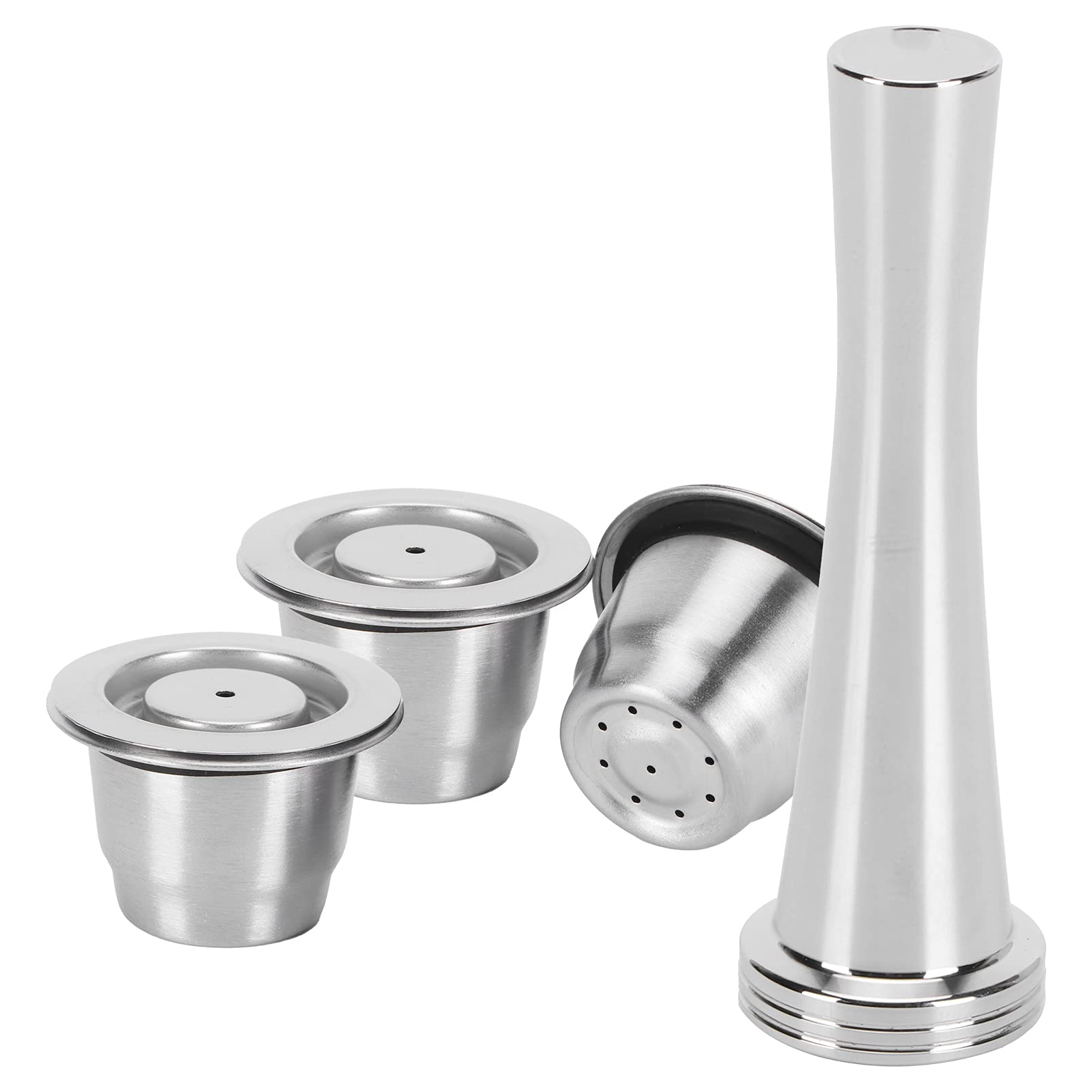 Stainless Steel Coffee Capsule Holder & Filter - Reusable Capsule Cup Tool Set for Nespresso & Keurig - Perfect for Home, Office & Travel Use