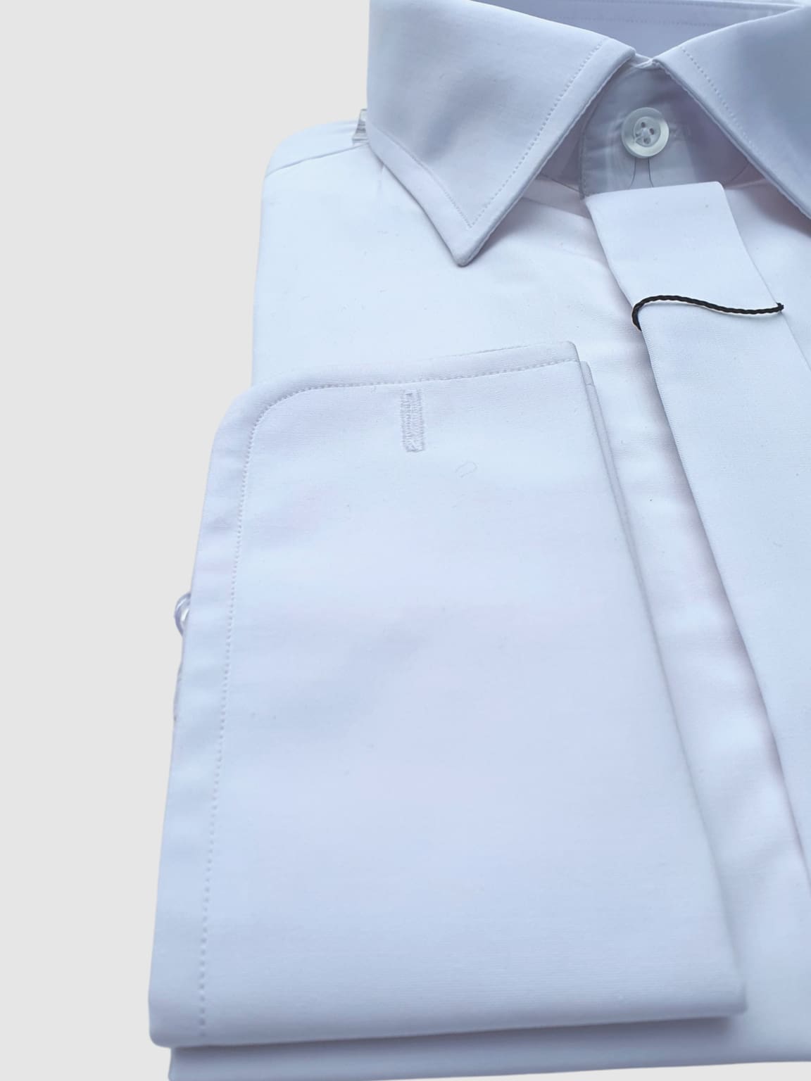 Barucci Men's White Double Cuff Slim Fit Formal Dress Shirt for Business, Office & Wedding Occasions