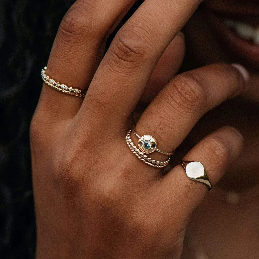 10K Gold Abacus Ring - Elegant Adjustable Stackable Ring for Women, Perfect for Everyday Wear, Gifts, and Fashion Jewelry Collection