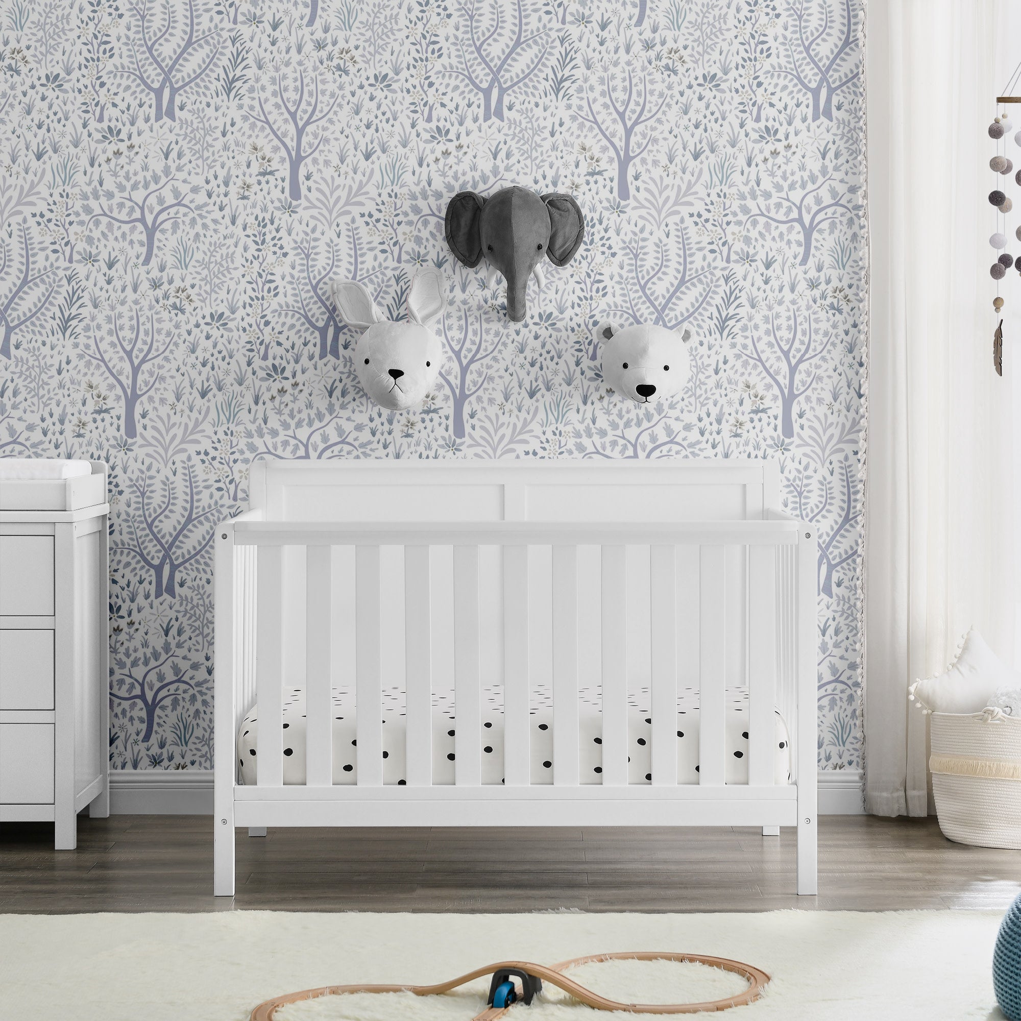 Hartley 6-in-1 Convertible Baby Crib - Toddler Bed & Full-Size Bed Frame - Nursery Furniture for Boys & Girls - Perfect for Newborn to Teen Years