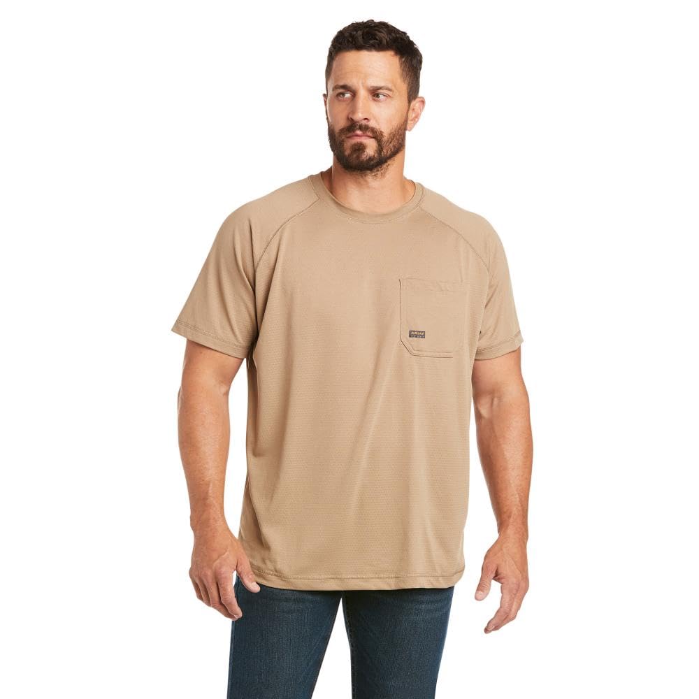 Ariat Men's Rebar Heat Fighter Moisture-Wicking Performance T-Shirt - Lightweight & Breathable for Work, Outdoor & Casual Wear
