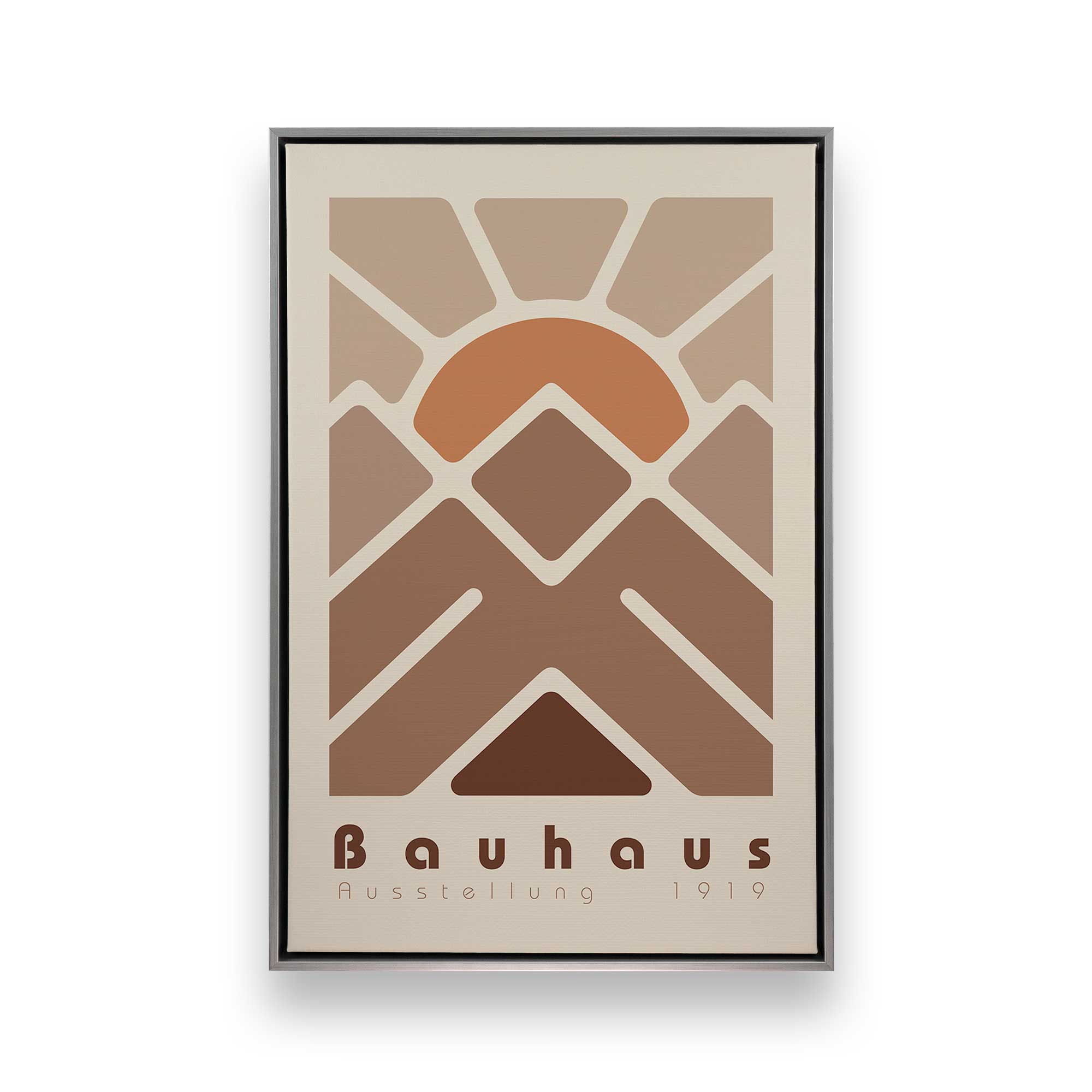 Bauhaus Sunset Geometry Print on Canvas - Modern Abstract Wall Art for Living Room, Bedroom & Office Decor