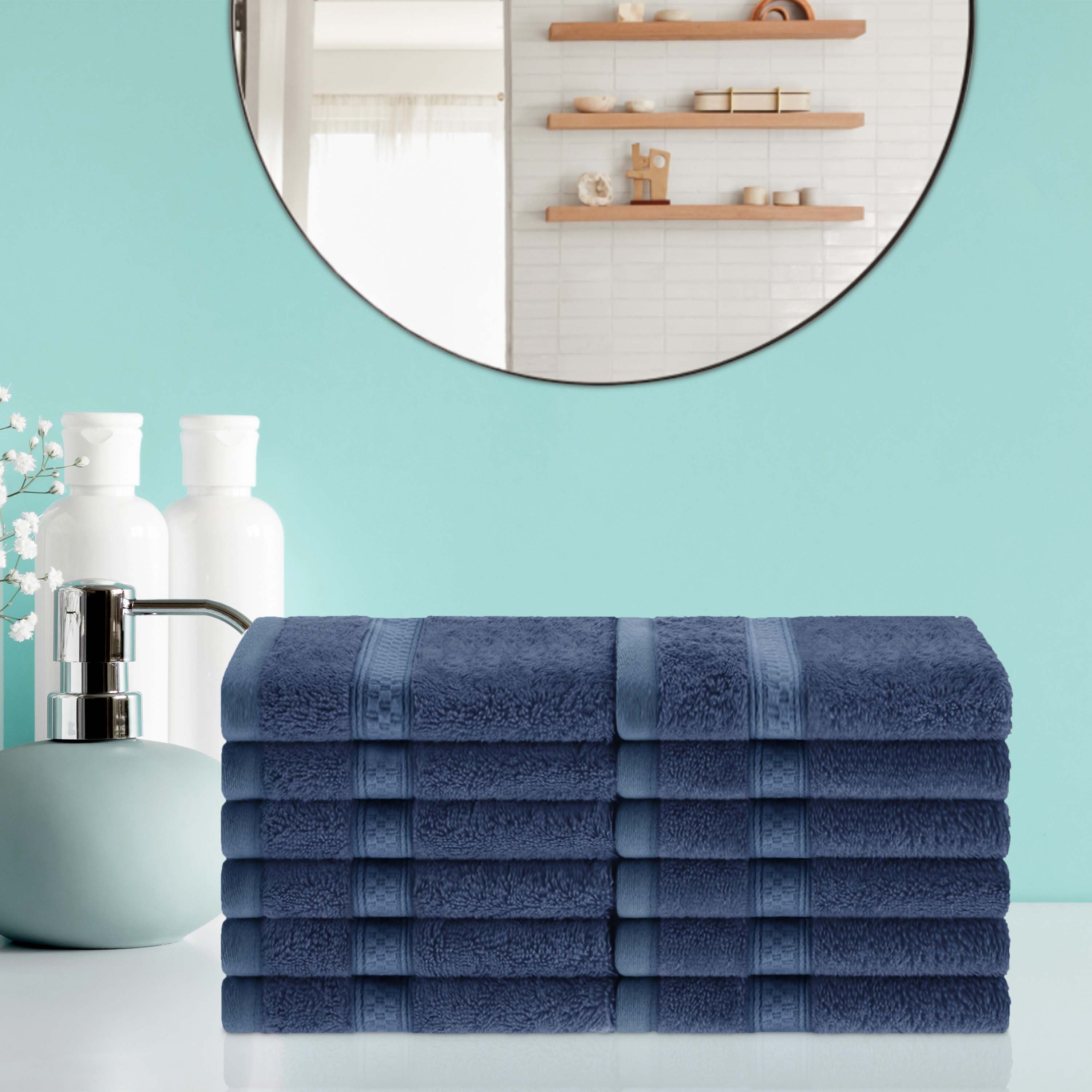 12-Piece Bamboo Rayon Blend Soft Face Towels - Eco-Friendly & Hypoallergenic for Daily Skincare & Makeup Removal