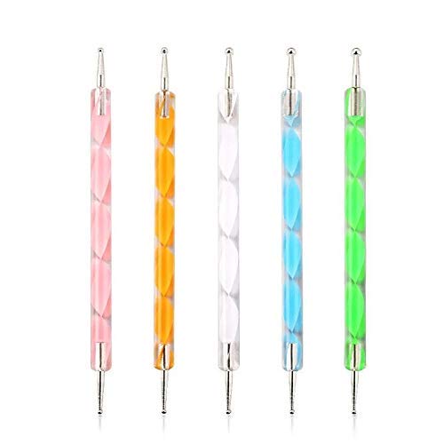 FAMEZA Professional Nail Art Brush Kit - 15pcs Nail Brushes & 5pcs Dotting Pens for Acrylic, Gel & Nail Art Designs | Perfect for Home Manicures, Salon Use & DIY Nail Art Projects