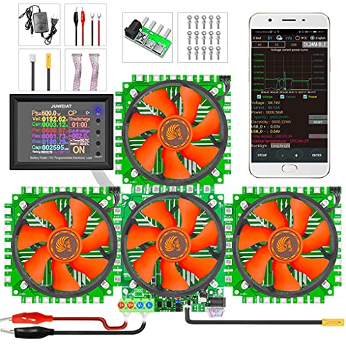 DL24M 600W 40A Electronic Load Tester - Adjustable Constant Current USB & Car Battery Capacity Tester with Bluetooth - Perfect for DIY Electronics, Power Supply Testing, and Battery Discharge Analysis