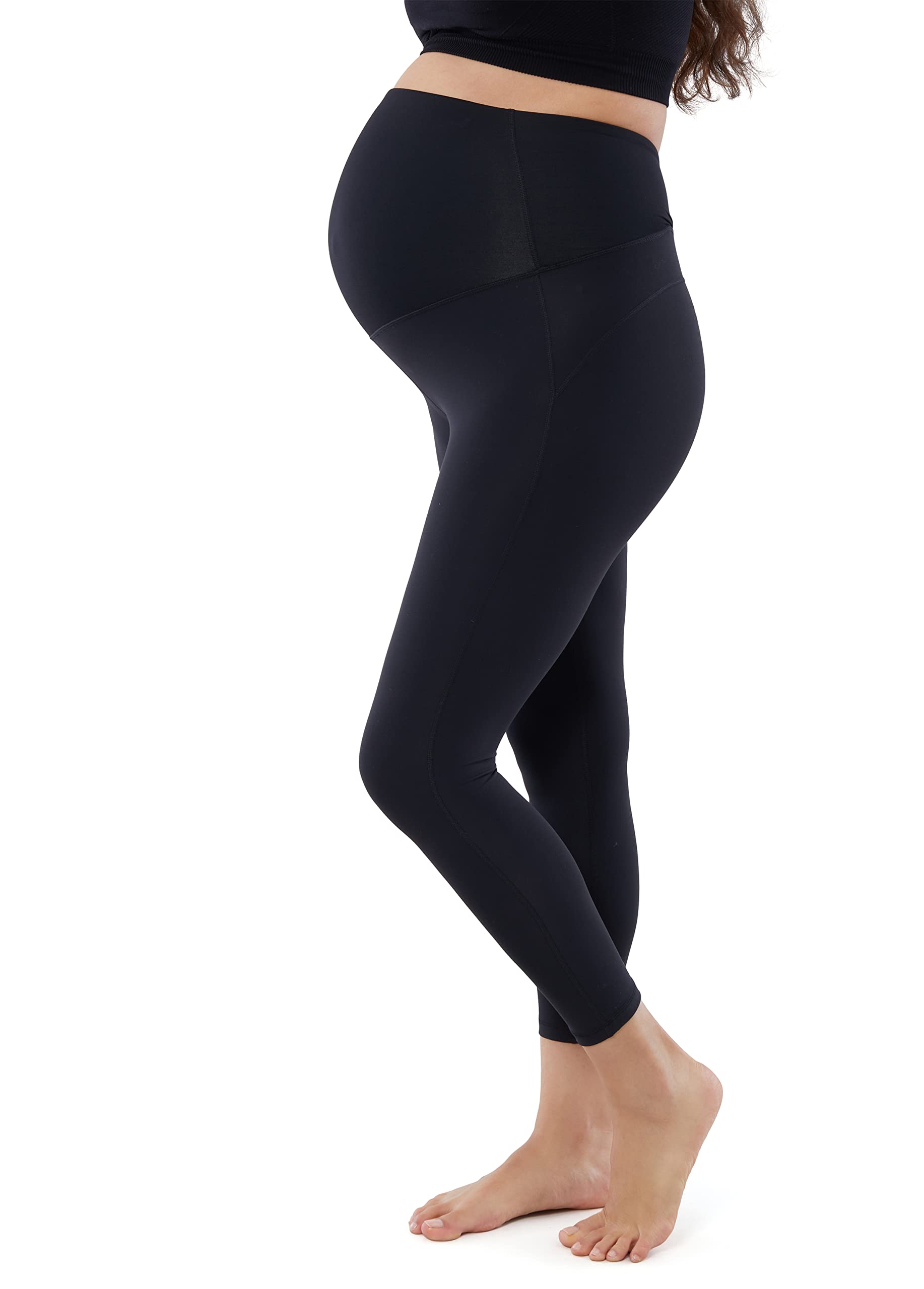 Ingrid & Isabel Basics - Over The Belly Maternity Active Leggings for Women | Pregnancy Workout Yoga Pants | Comfortable Stretchy Workout Wear for Expecting Moms - Perfect for Yoga, Gym & Daily Wear During Pregnancy