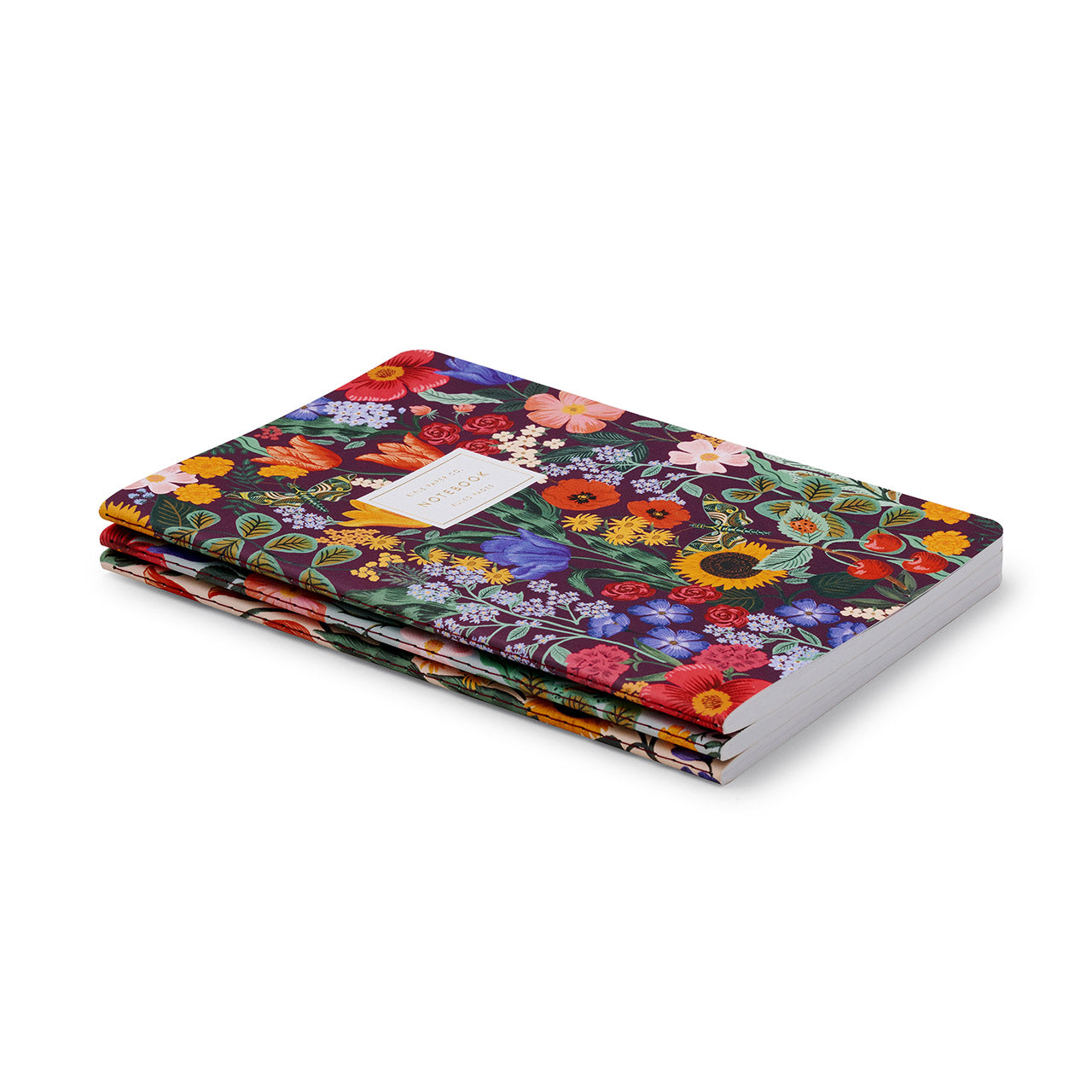 Blossom Stitched Notebooks Set of 3 - Floral Design Writing Journals for Women, Girls & Students - Perfect for School, Office & Creative Note Taking