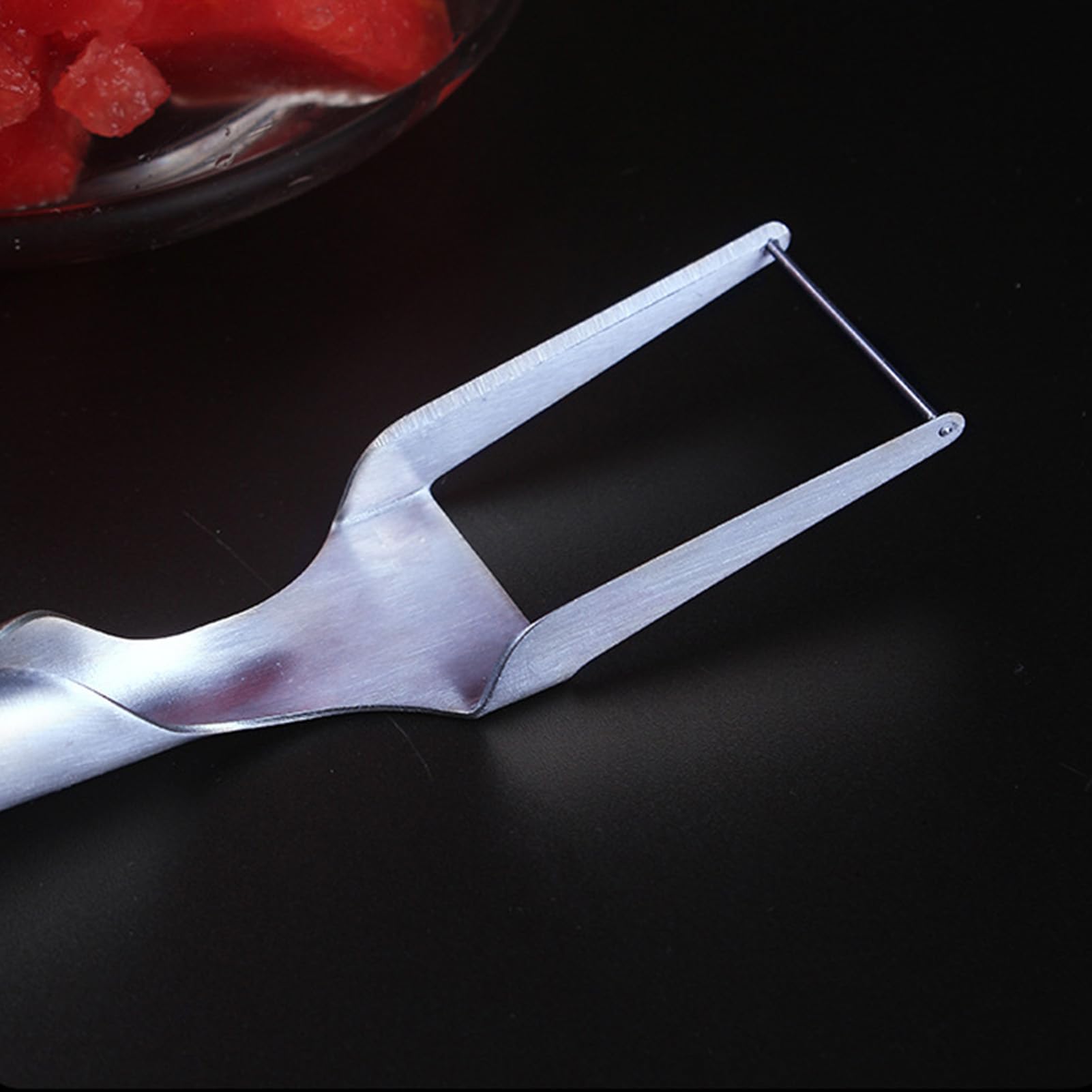 Stainless Steel Double-Ended Fruit Forks - Watermelon Cutter & Appetizer Picks Set - Lightweight Portable Kitchen Tools for Picnics, BBQs, and Party Snacks