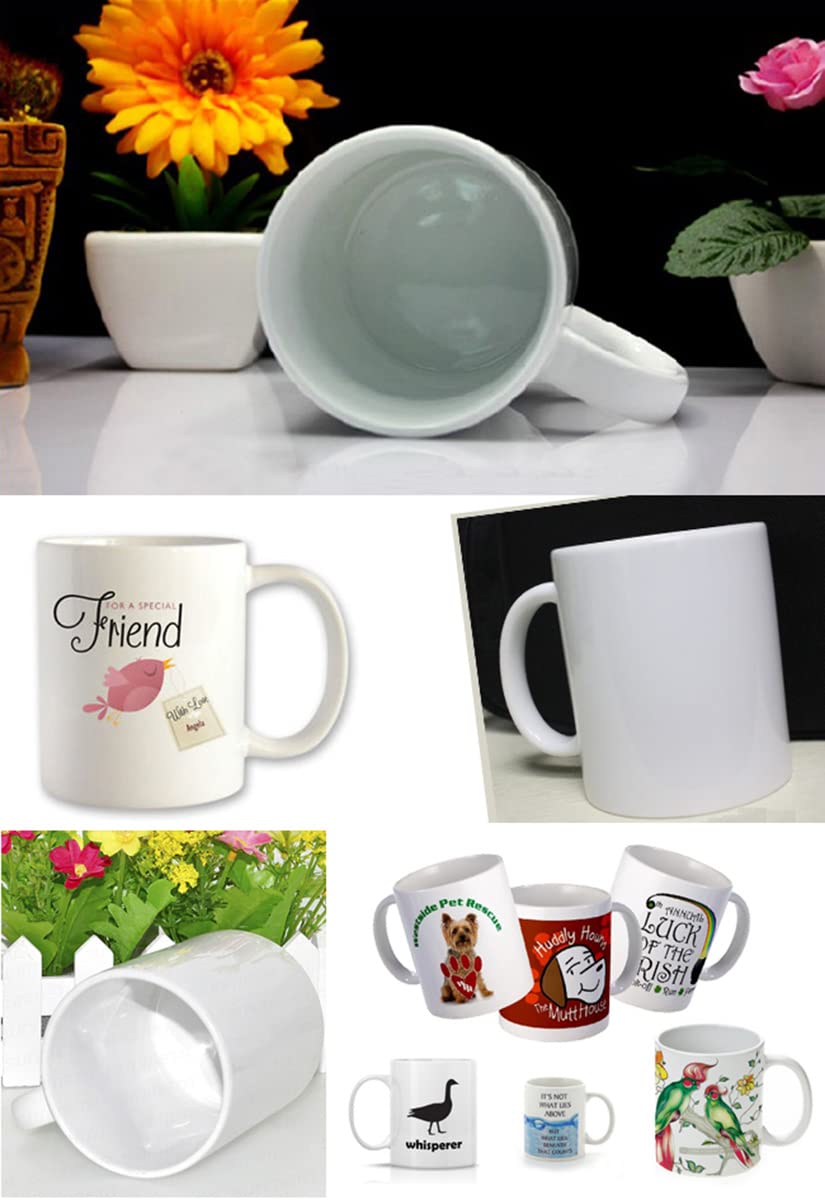 11OZ Sublimation Mugs Bulk - 36 Pack Blank Porcelain Coffee Cups for Hot Drinks, DIY Gifts & Custom Printing | Perfect for Coffee, Tea, Hot Cocoa, Office Use & Personalized Gifting