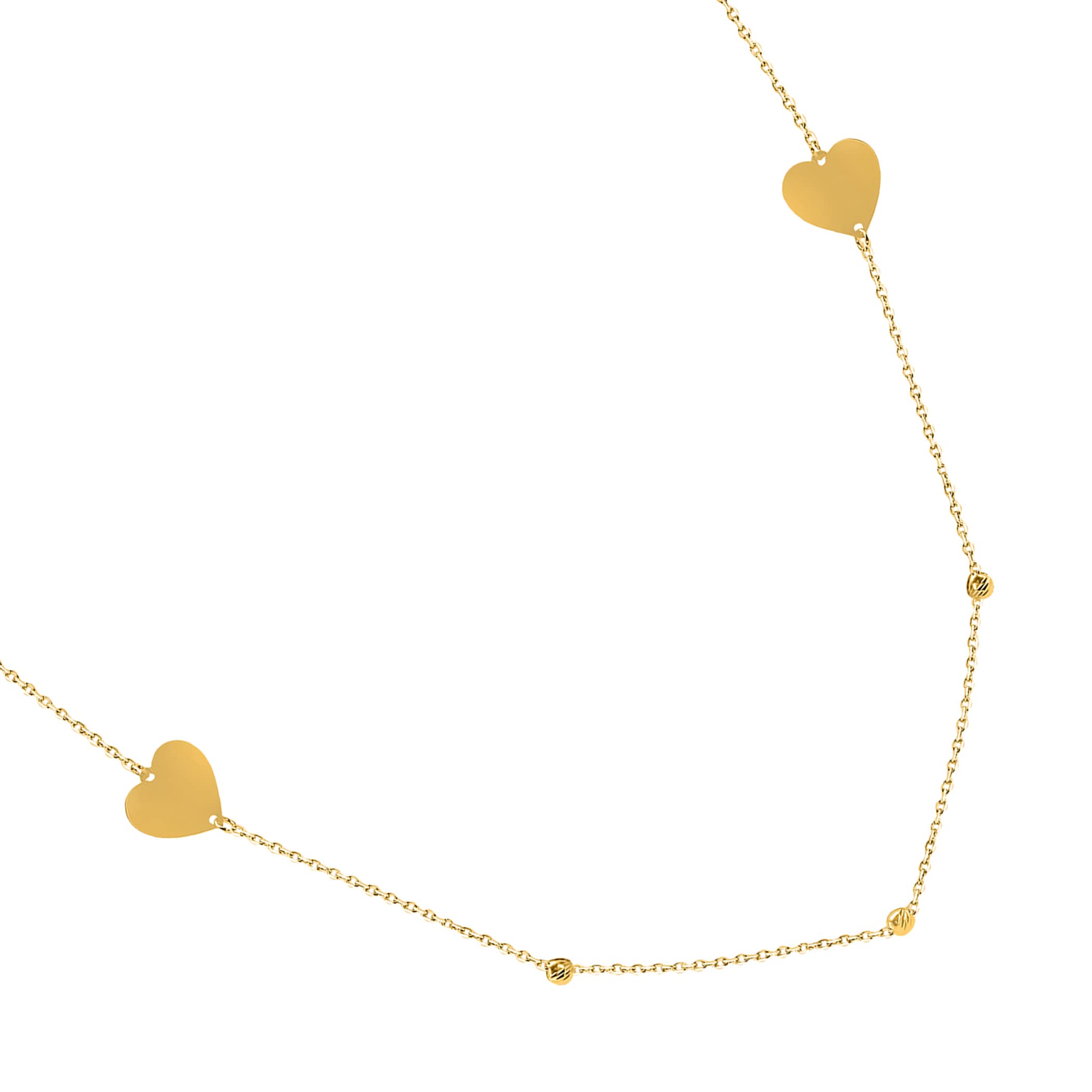 14K Real Gold Pendant Necklace for Women - Elegant Dainty Jewelry Gift with 17.7