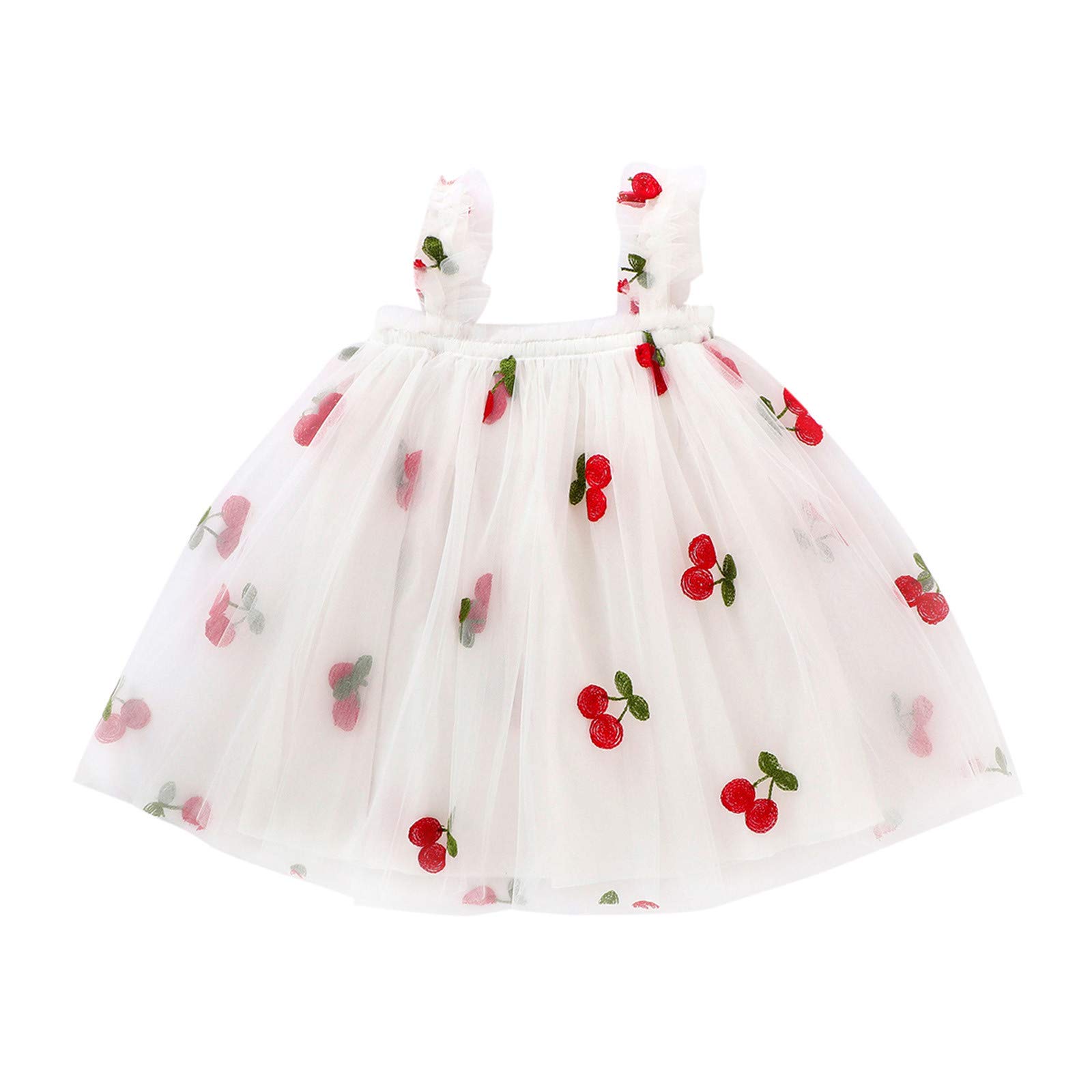 Newborn Baby Girl Clothes - Sleeveless Pineapple Print Suspender Tulle Princess Dress for Toddlers | Perfect for Birthday Parties, Photo Shoots & Special Occasions