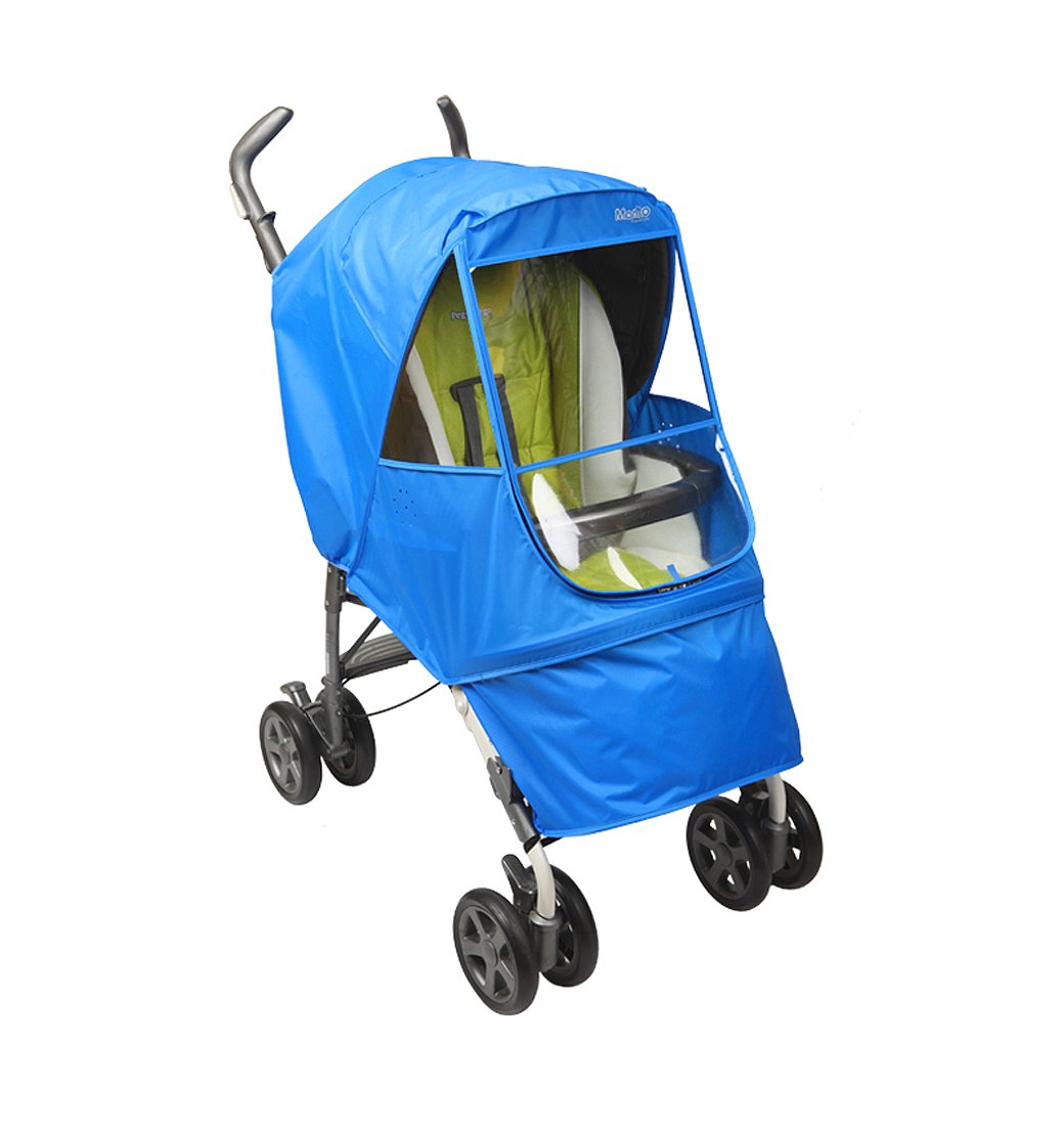 Manito Elegance Alpha Stroller Weather Shield Rain Cover - Blue Waterproof Protection for Baby Strollers - Perfect for Rainy Days, Windy Weather & Outdoor Adventures