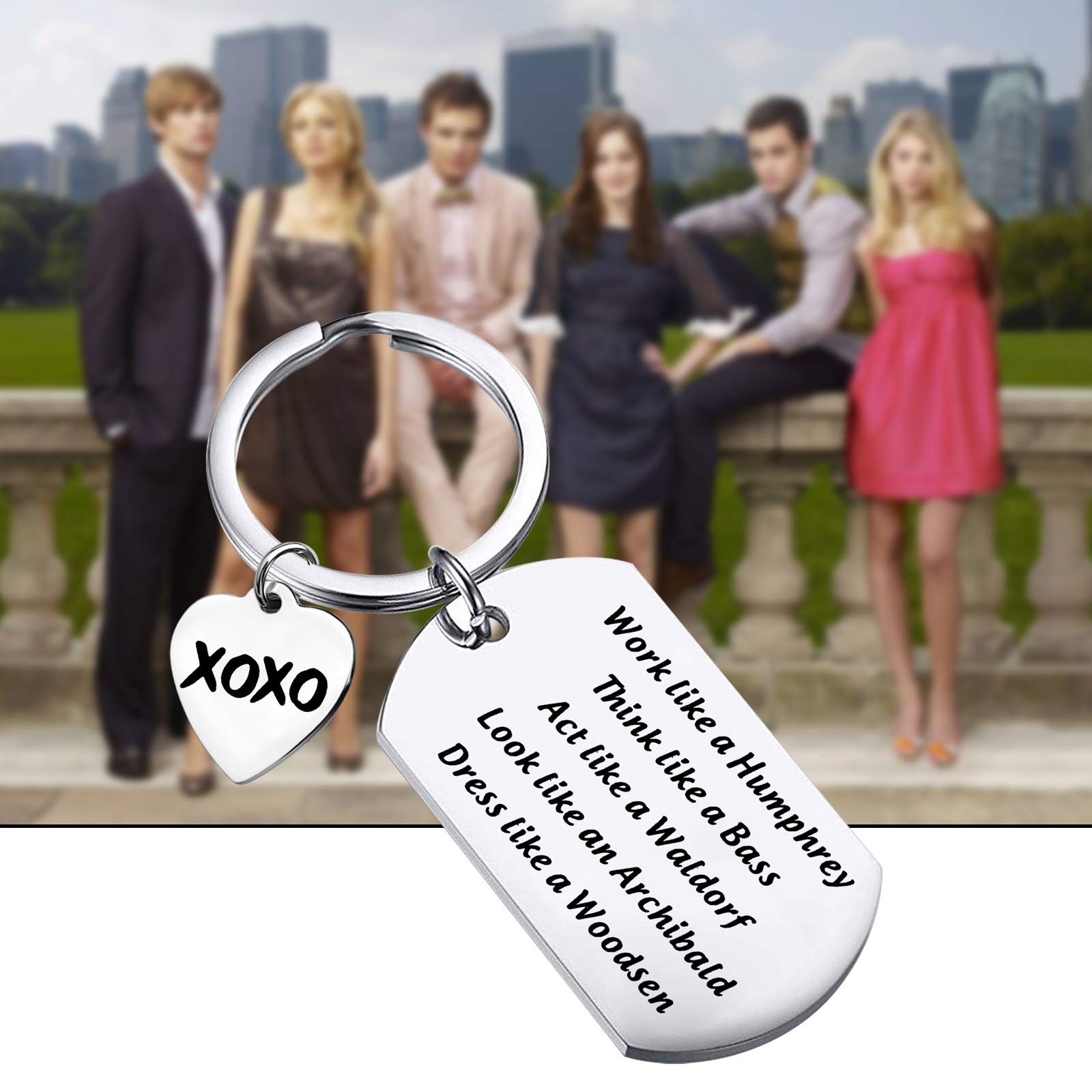 WSNANG Think Like a Bass Act Like a Waldorf Keychain - TV Show Inspired Gift for Fans - Perfect for Keychains, Backpacks, and Gifts