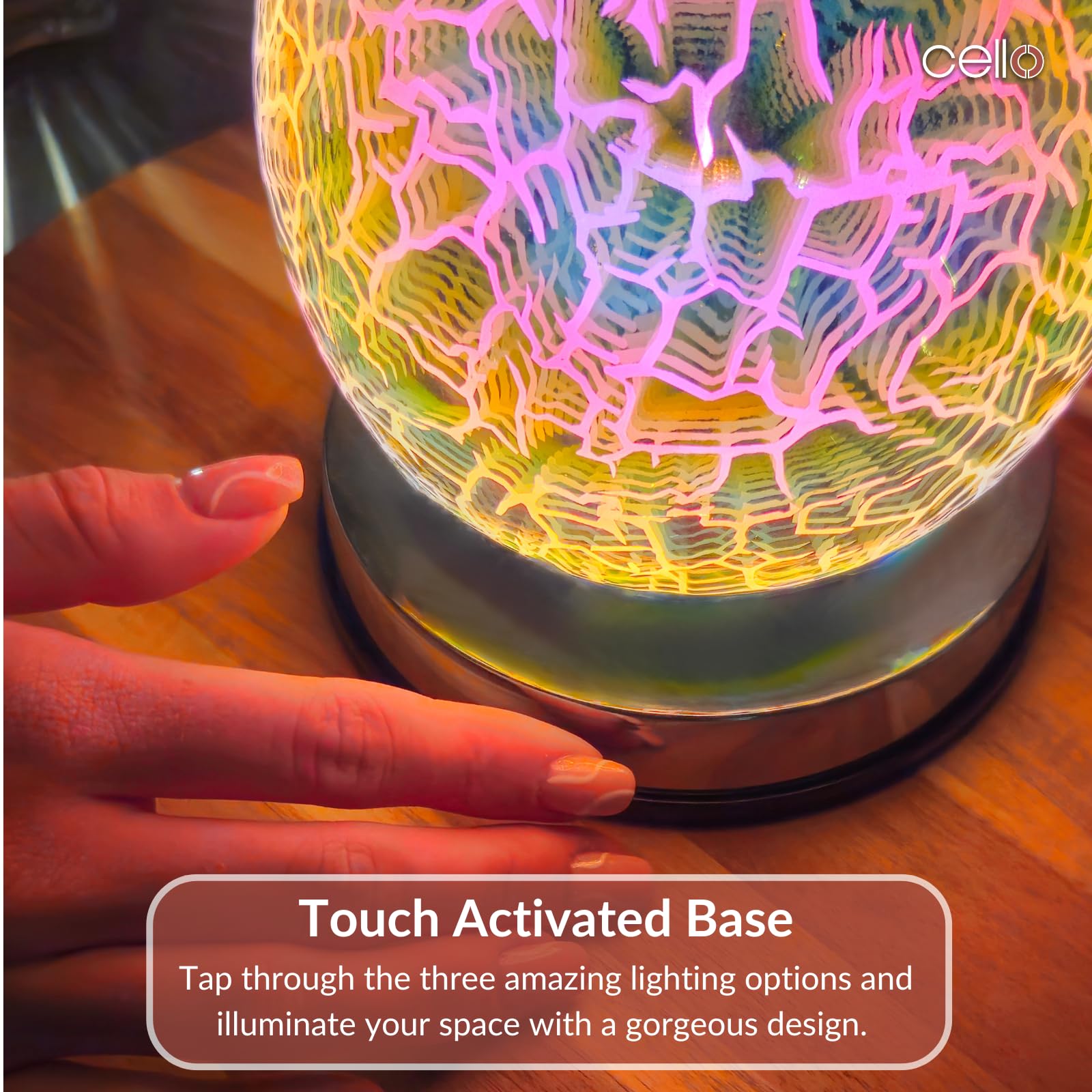 3D Touch Cello Electric Wax Warmer with LED Light - Aromatherapy Wax Melter for Home, Office & Spa Relaxation