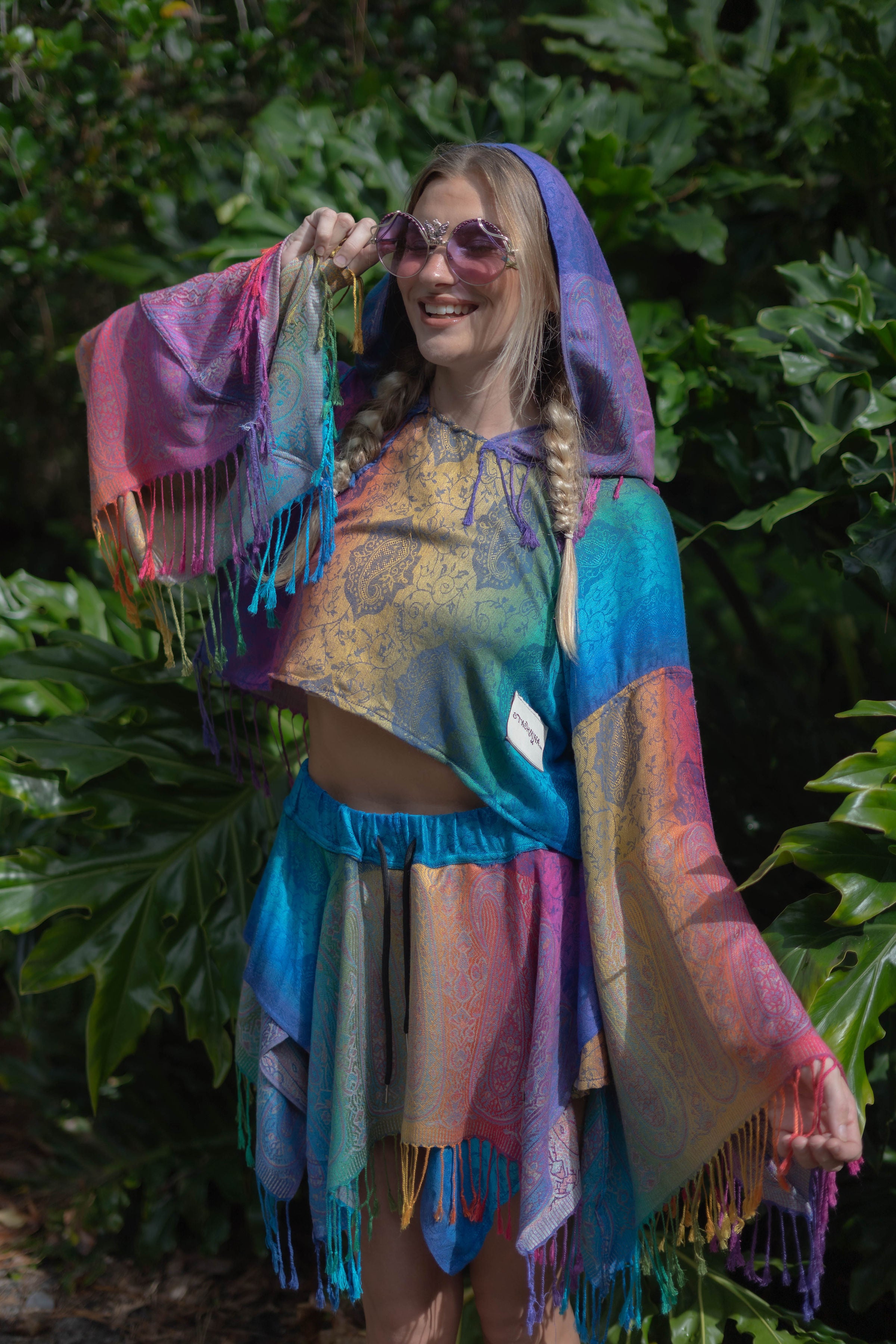 Butterfly Bell Pash Top - Rainbow Classic Women's Fashion Blouse | Perfect for Casual Wear, Parties & Summer Outfits