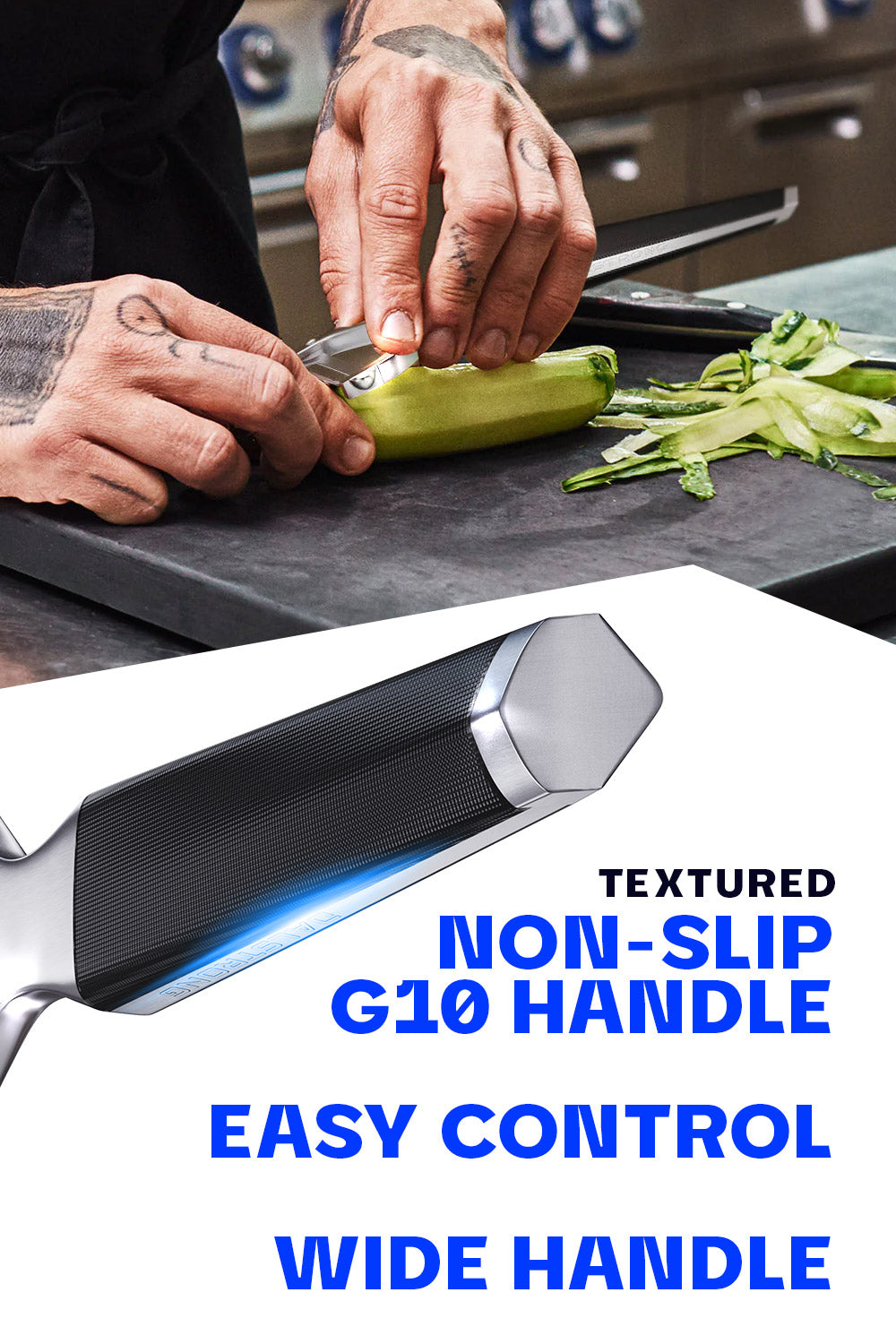 Dalstrong Premium Y Peeler with 3 Blades - Ergonomic Vegetable Peeler for Potatoes, Carrots & Fruits - Perfect for Kitchen, Camping & Food Prep
