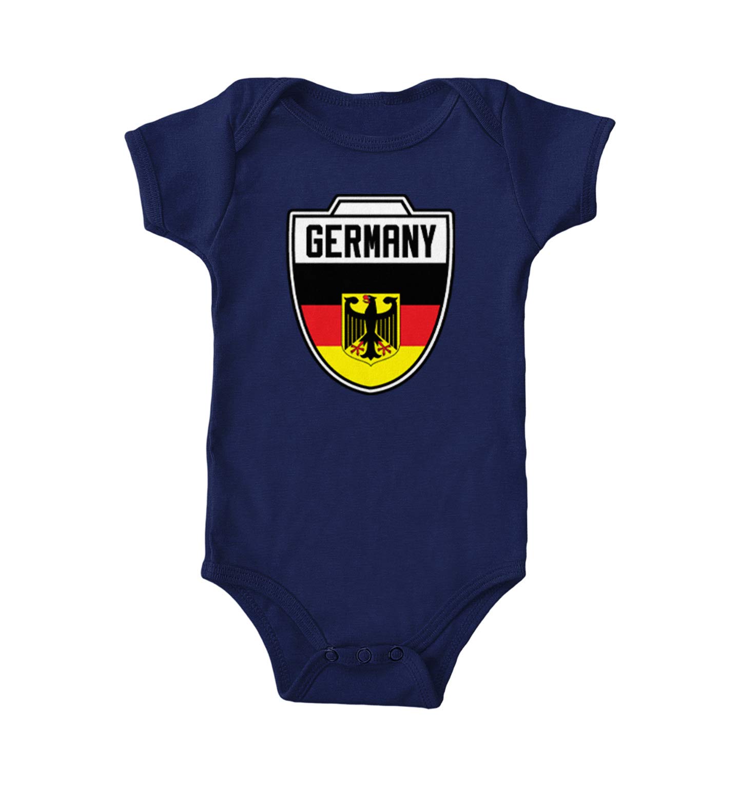 Haase Unlimited Germany - Premium Country Soccer Crest Bodysuit for Babies & Toddlers | Soft Cotton Infant Bodysuit with Embroidered Team Logo | Perfect for Game Day, Family Photos & Playtime