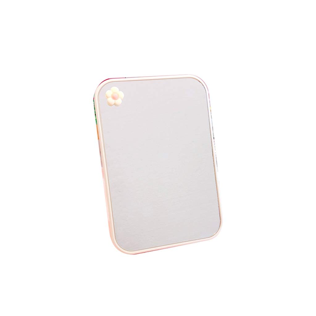Stylish Folding Vanity Mirror for Dorm Room - Portable Rectangle Makeup Mirror with Stand, 20x13cm (Pink) - Perfect for Travel, Bedroom Decor & Beauty Routine