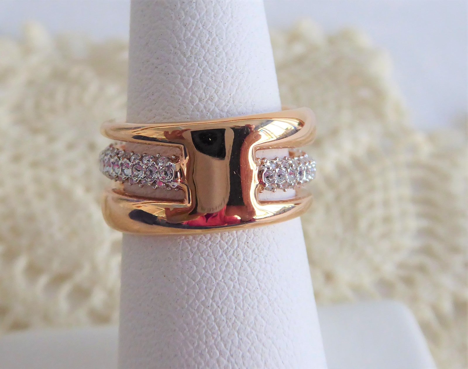 Swarovski Exact Ring Entwined CZ & Rose Gold Plated Stackable Rings Set with Original Box - Perfect for Weddings, Anniversaries & Special Occasions