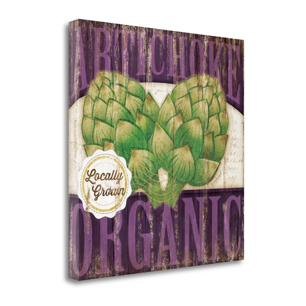 Artichoke Fine Art Giclee Print by Jennifer Pugh - Gallery Wrapped Canvas Wall Art - Ready to Hang - Perfect for Living Room, Bedroom & Office Decor