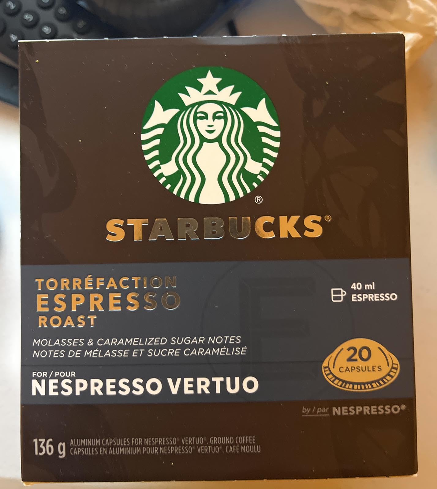 Nespresso Starbucks Vertuo Line Variety Pack - 68 Coffee Pods | Rich & Smooth Flavors for Home & Office Brewing