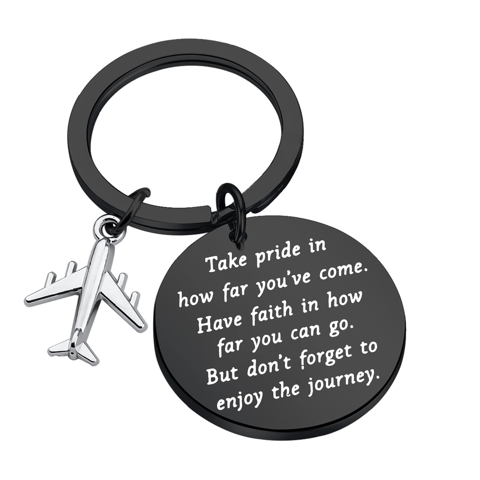 FUSTMW Aviation Keychain - Perfect Pilot & Flight Attendant Graduation Gift, Airplane Crew Souvenir - Ideal for Flight School Graduates, Cabin Crew Appreciation & Aviation Enthusiasts | Great for Travel Accessories, Work Badge Holder & Gift Giving Occasions
