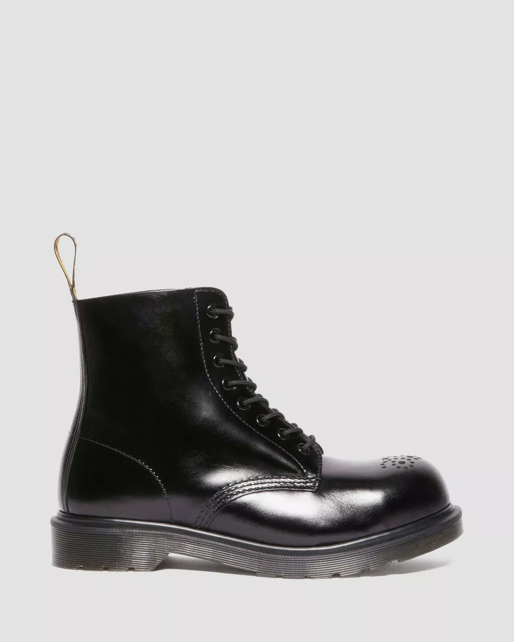 Dr. Martens 1460 Steel Toe Work Boots - Premium Aniline Leather, Slip Resistant, Comfortable for Construction & Industrial Work (Perfect for Warehouse, Factory & Outdoor Jobs)
