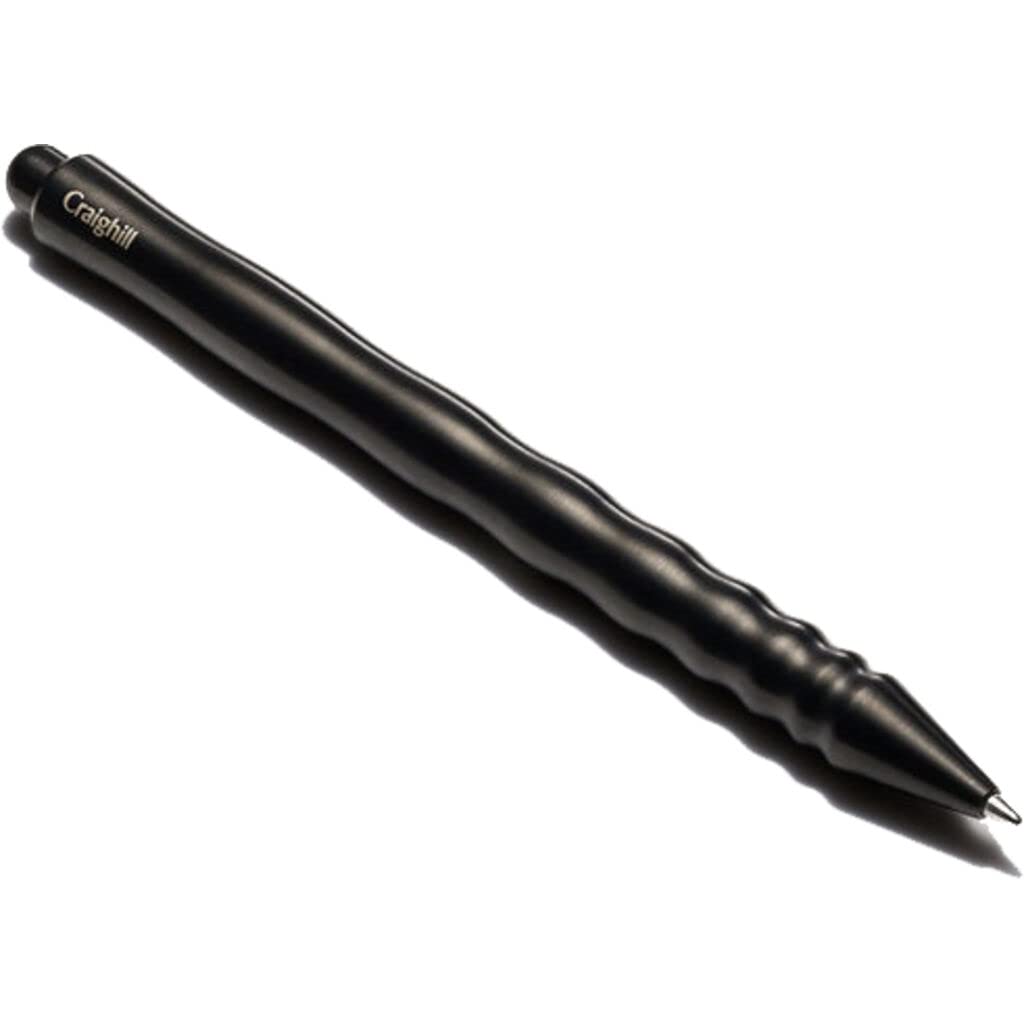 Craighill Kepler Pen - Premium Retractable Ballpoint Pen for Office Work, Journaling & Gifts - Sleek Metal Design with Smooth Writing & Refillable Ink - Vapor Black - Perfect for Professionals, Students & Everyday Carry