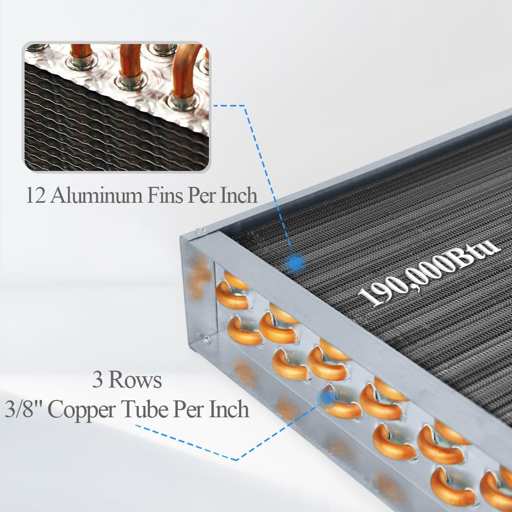 22x22 Water to Air Heat Exchanger with 1