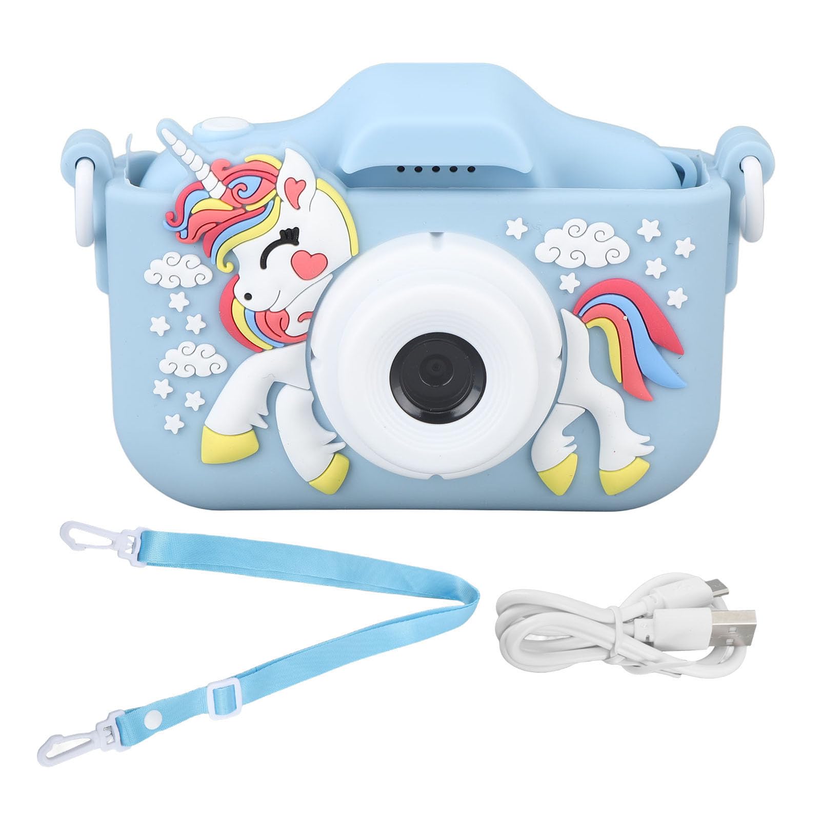 Kids Selfie Camera - HD Digital Video Recording, Auto Photography, Fun Gaming & Music Toy for Toddlers (Blue) | Perfect for Birthday Gifts, Travel, and Family Moments